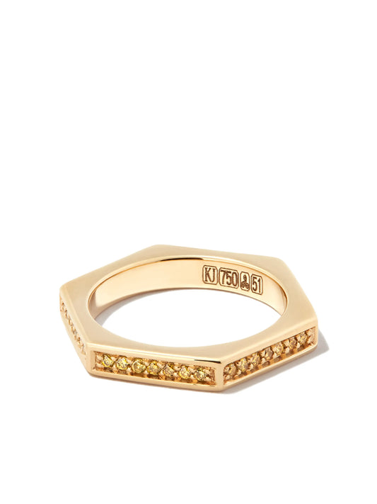 18kt yellow gold Solis diamond ring
