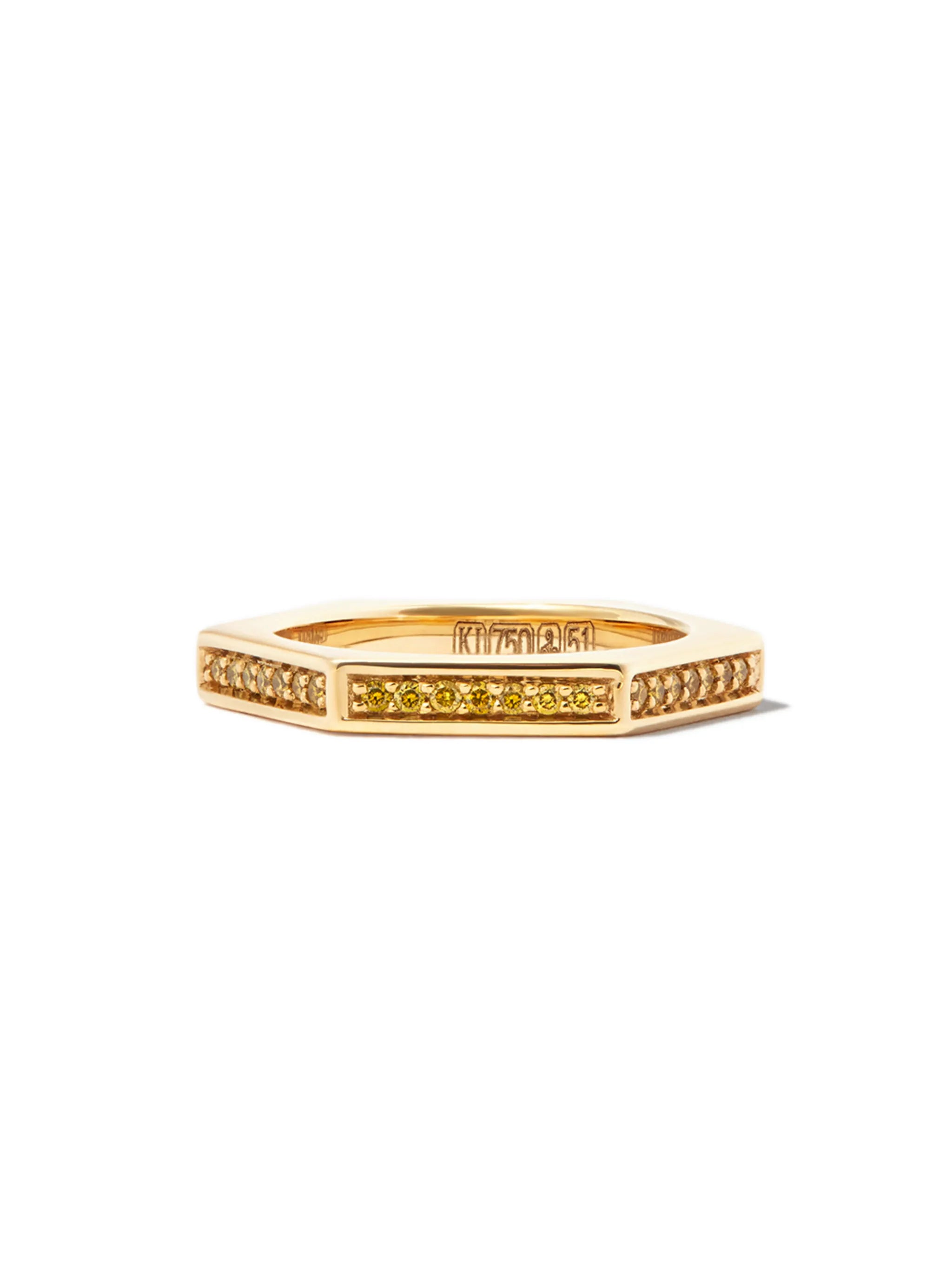 18kt yellow gold Solis diamond ring