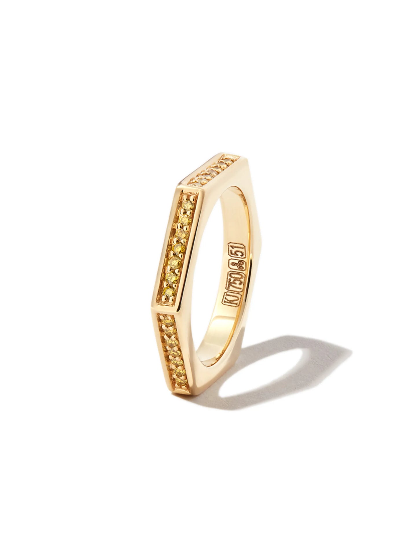 18kt yellow gold Solis diamond ring