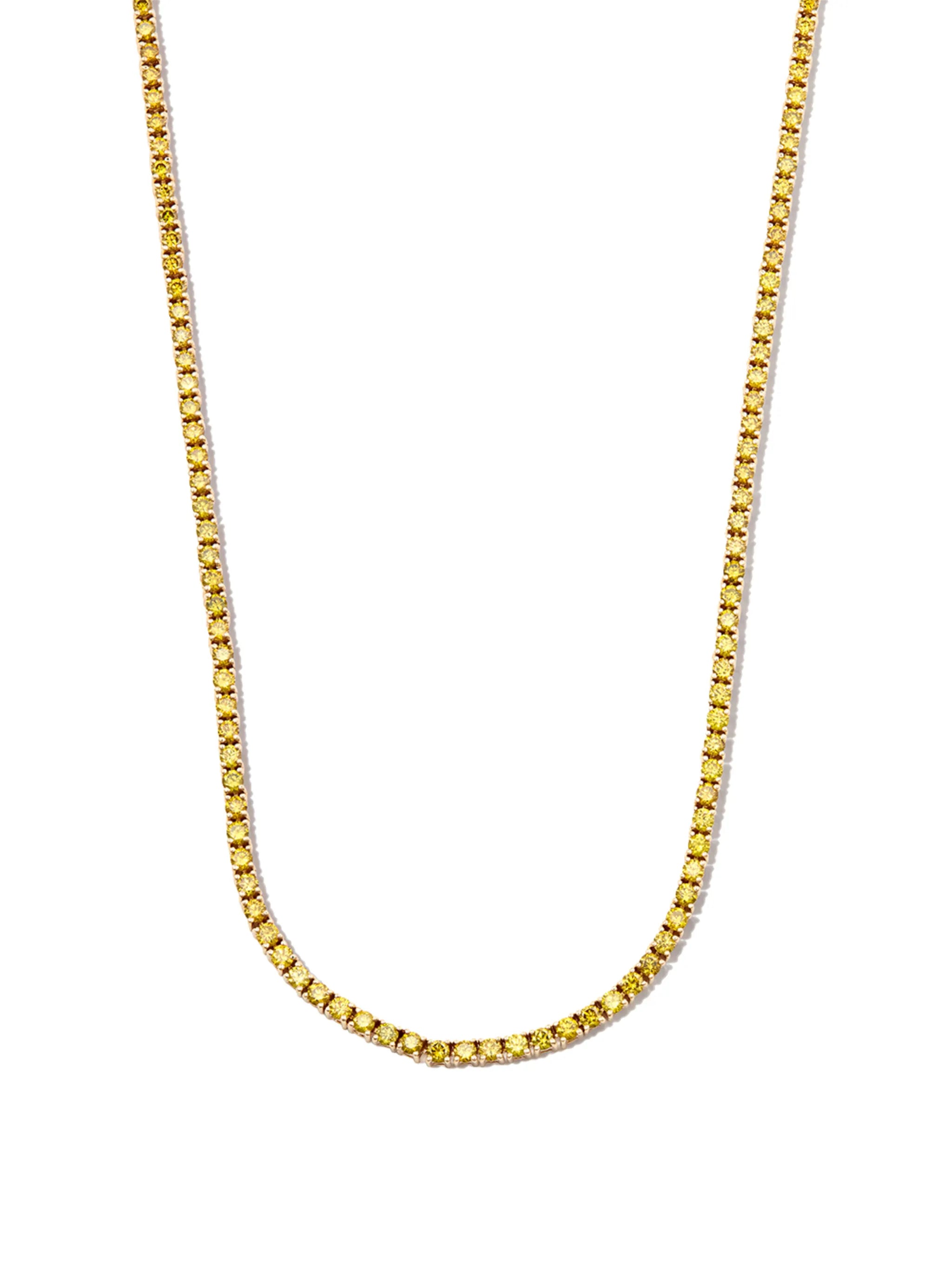 14kt yellow gold Spectra diamond tennis necklace
