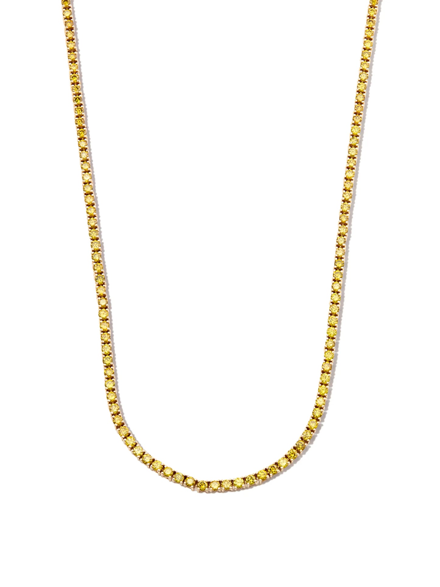 14kt yellow gold Spectra diamond tennis necklace