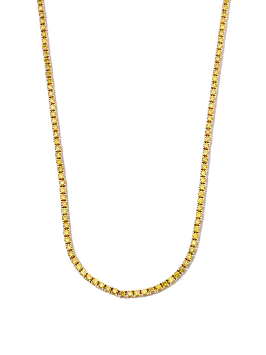 14kt yellow gold Spectra diamond tennis necklace