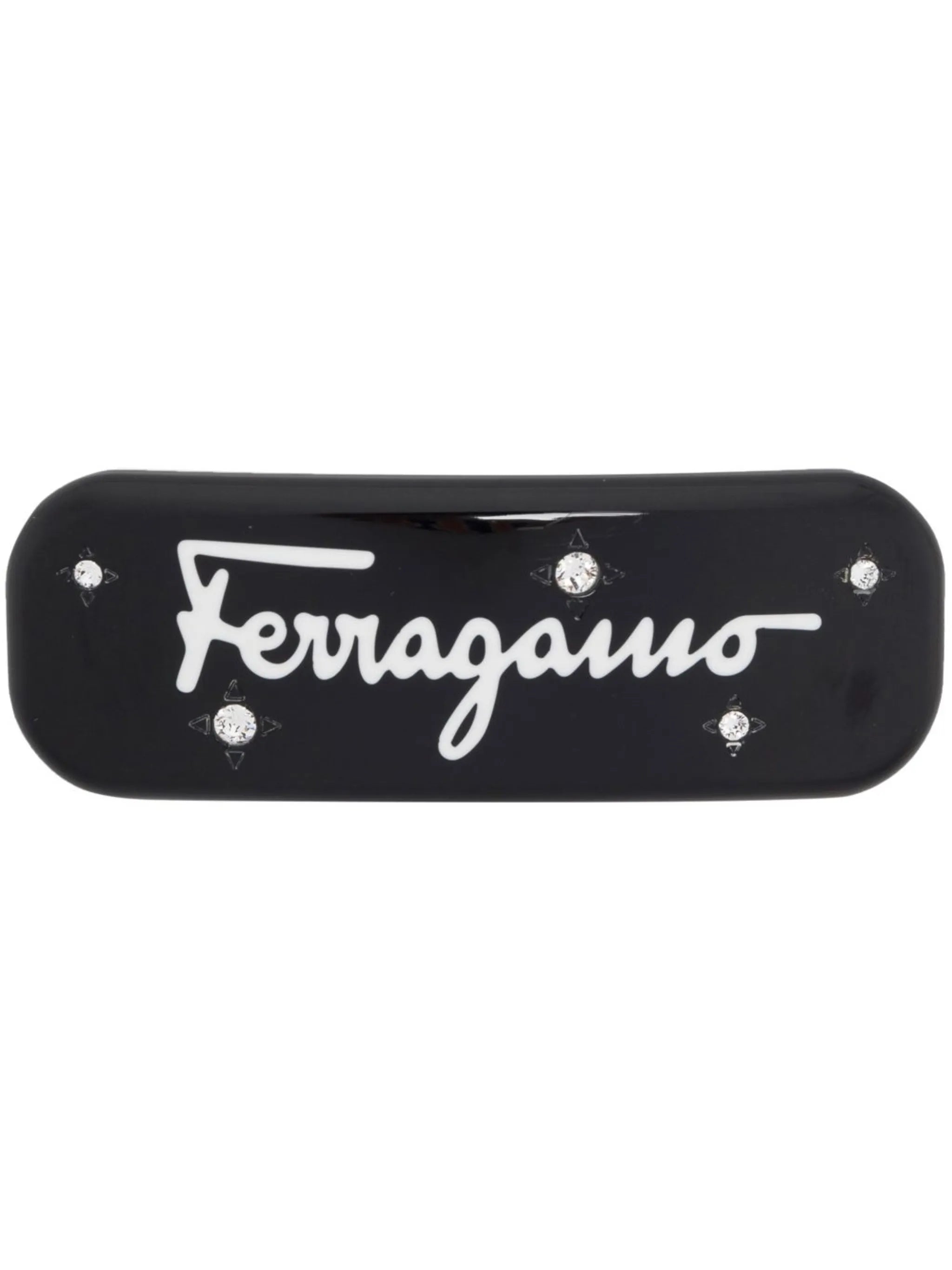 logo-print hair clip