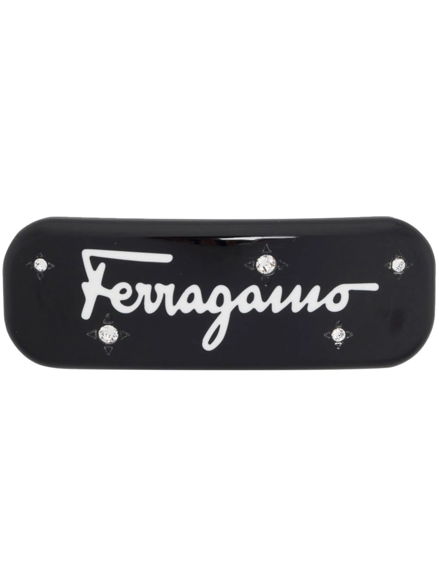 logo-print hair clip