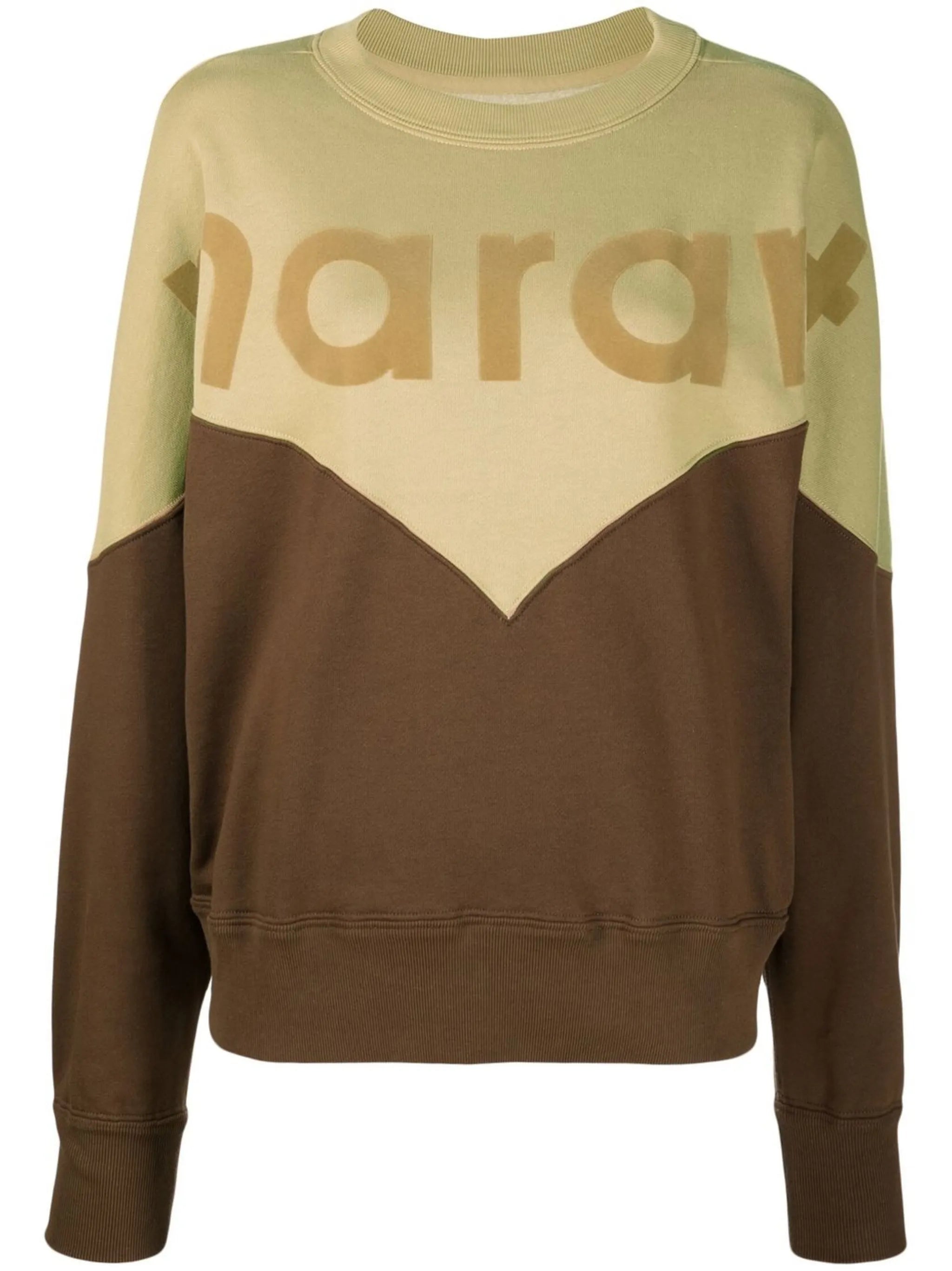 logo-print two-tone sweatshirt