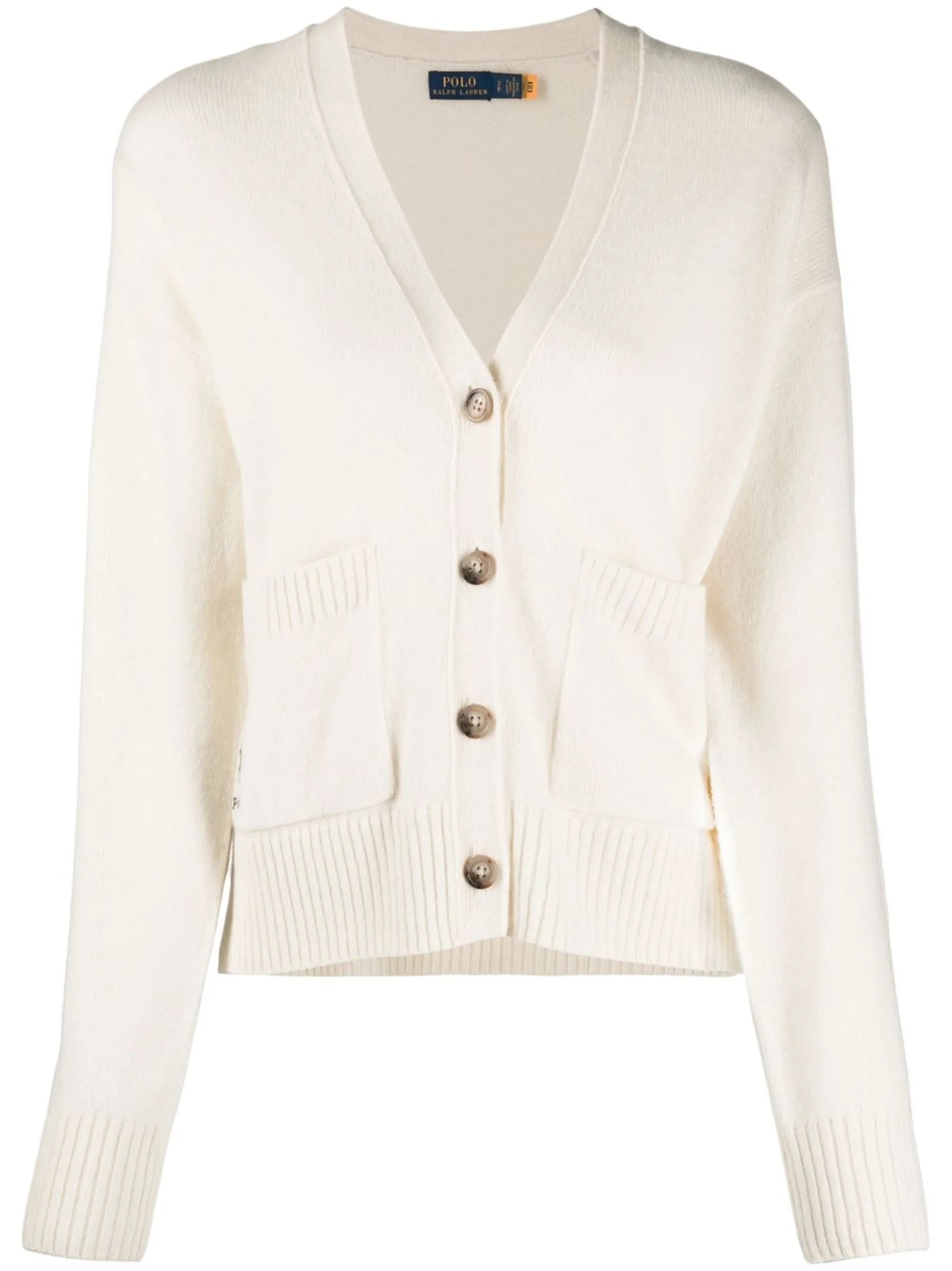 V-neck button-up cardigan