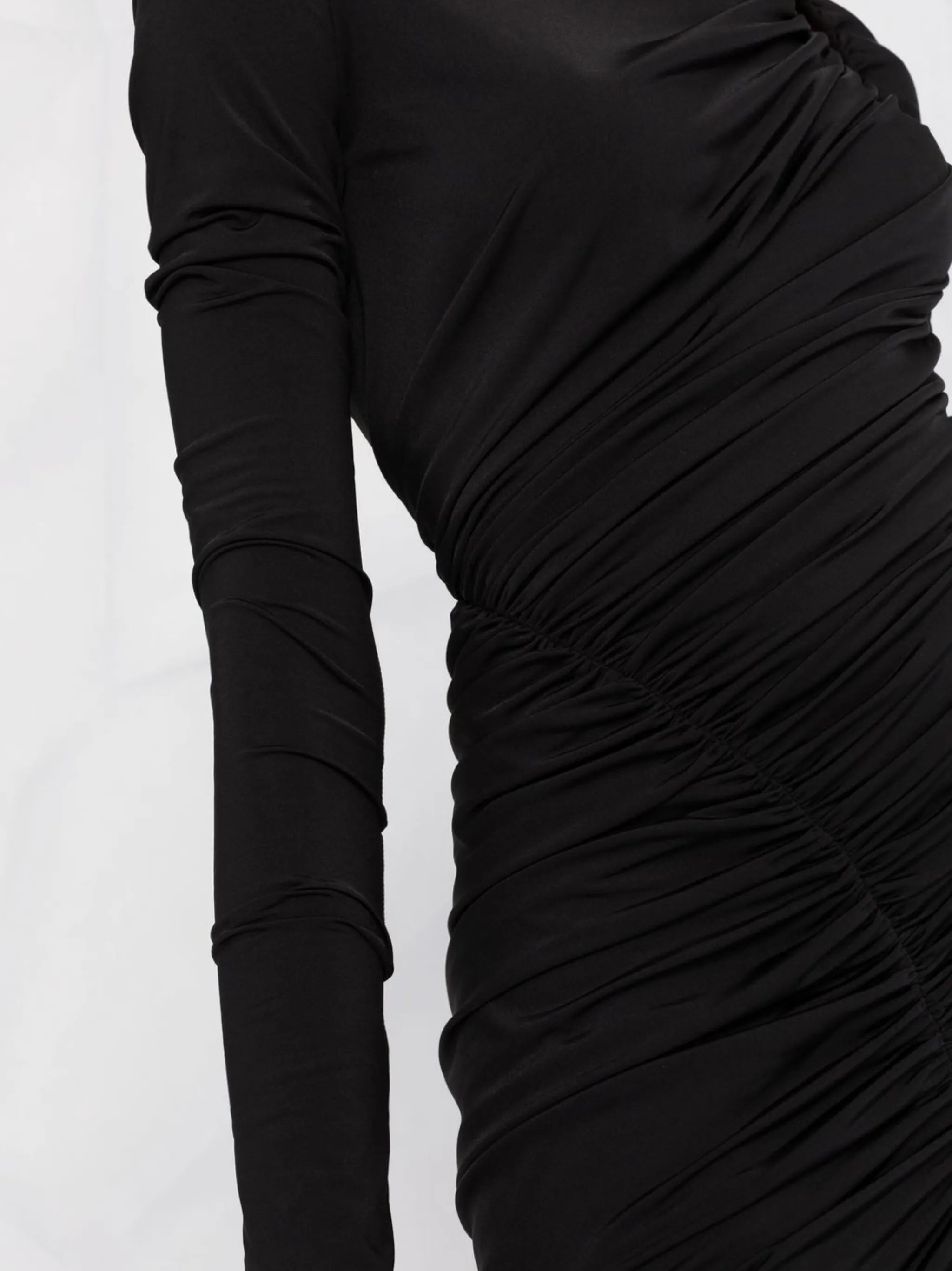 ruched cut-out mini dress