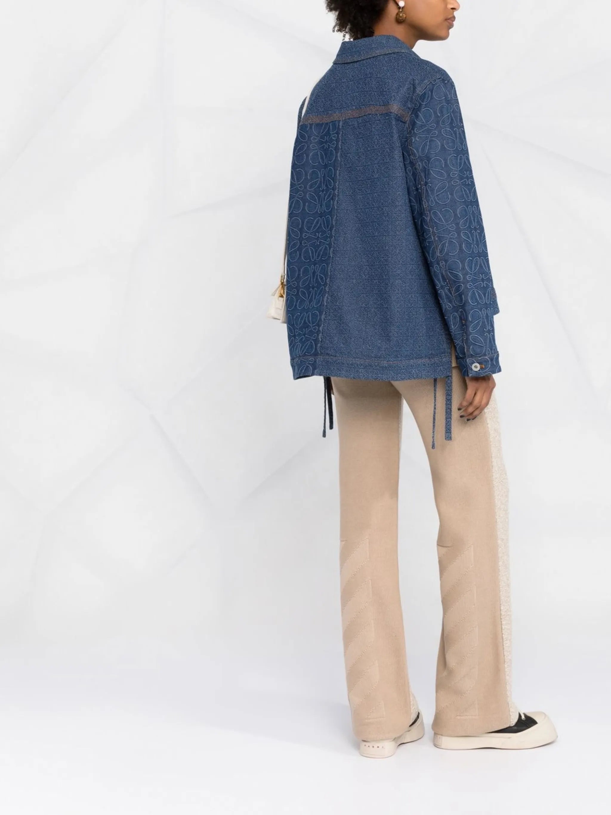Anagram jacquard denim jacket