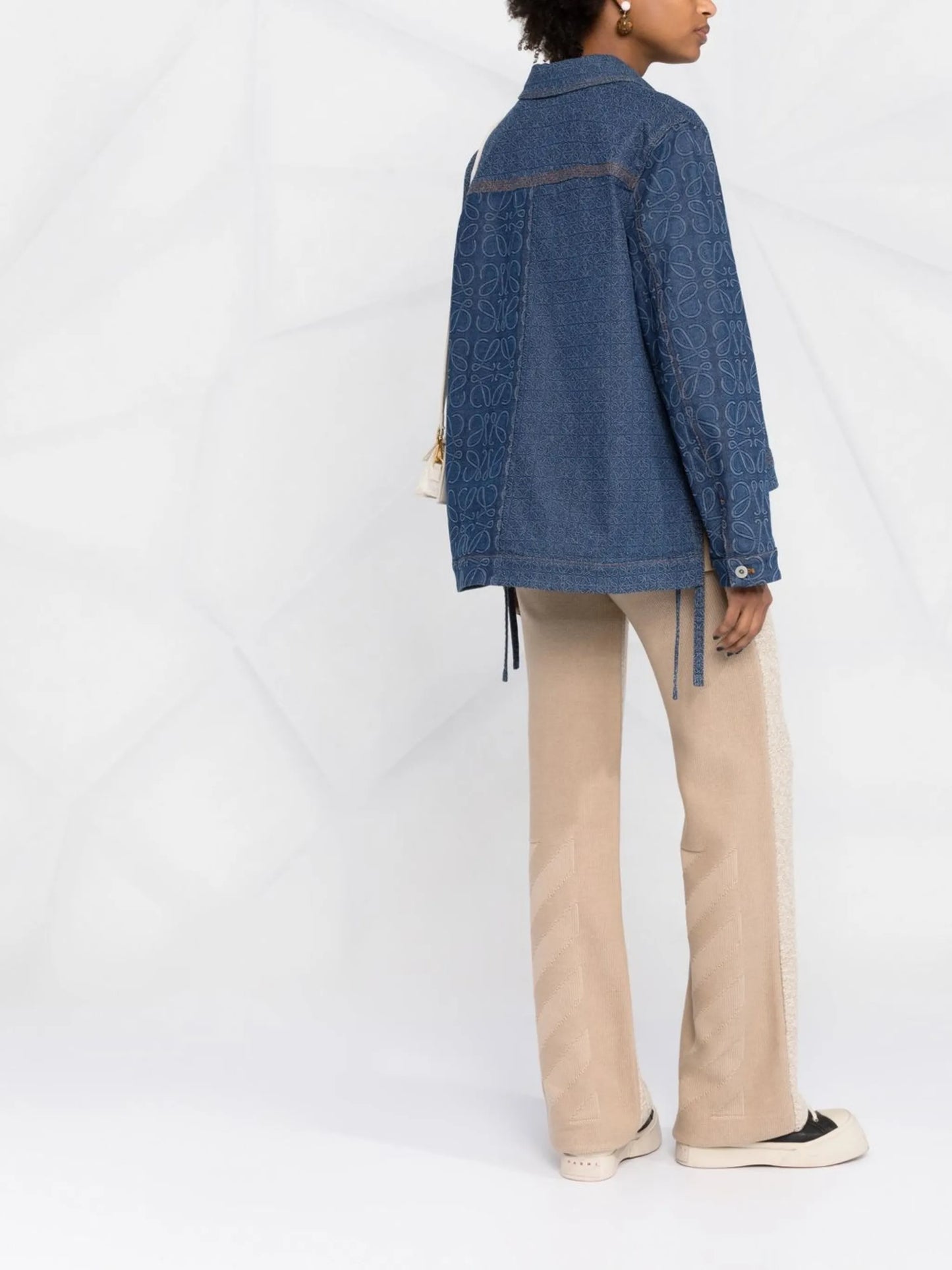 Anagram jacquard denim jacket