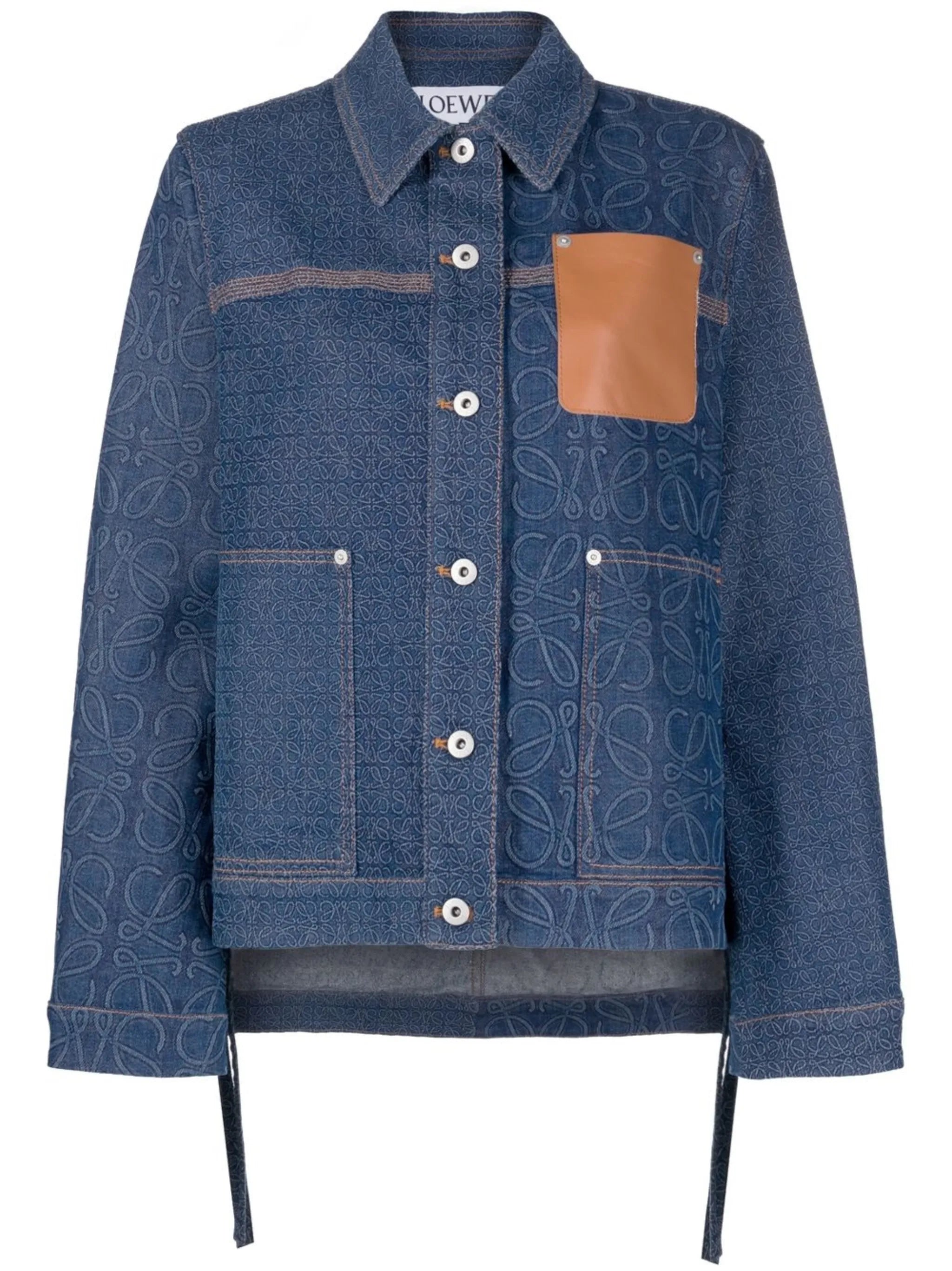 Anagram jacquard denim jacket