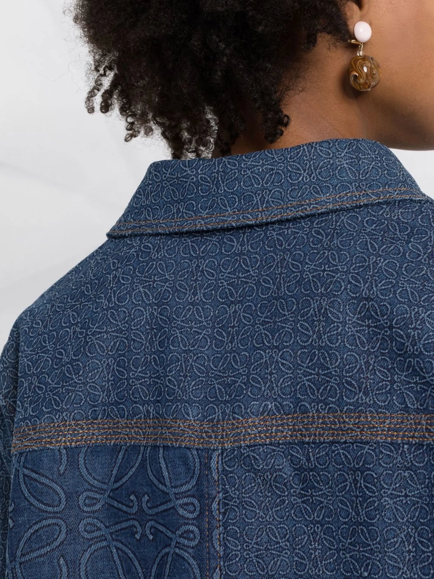 Anagram jacquard denim jacket