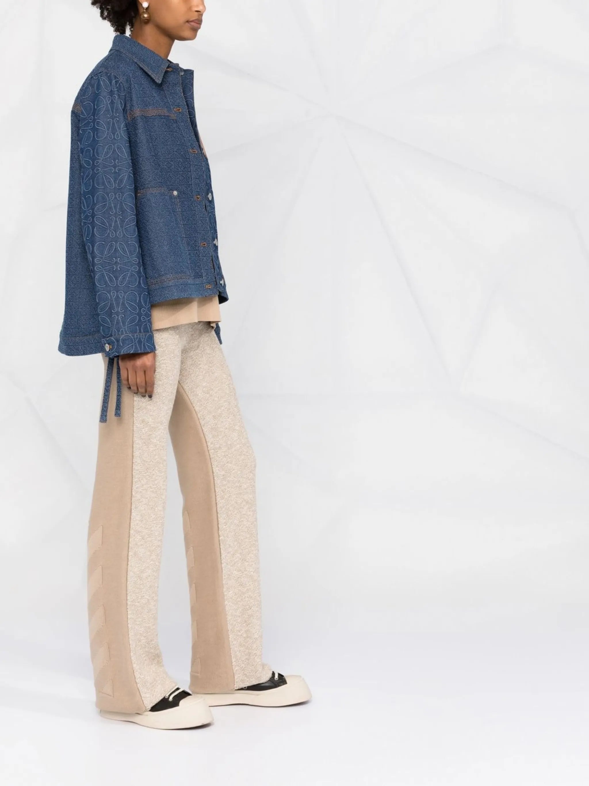 Anagram jacquard denim jacket