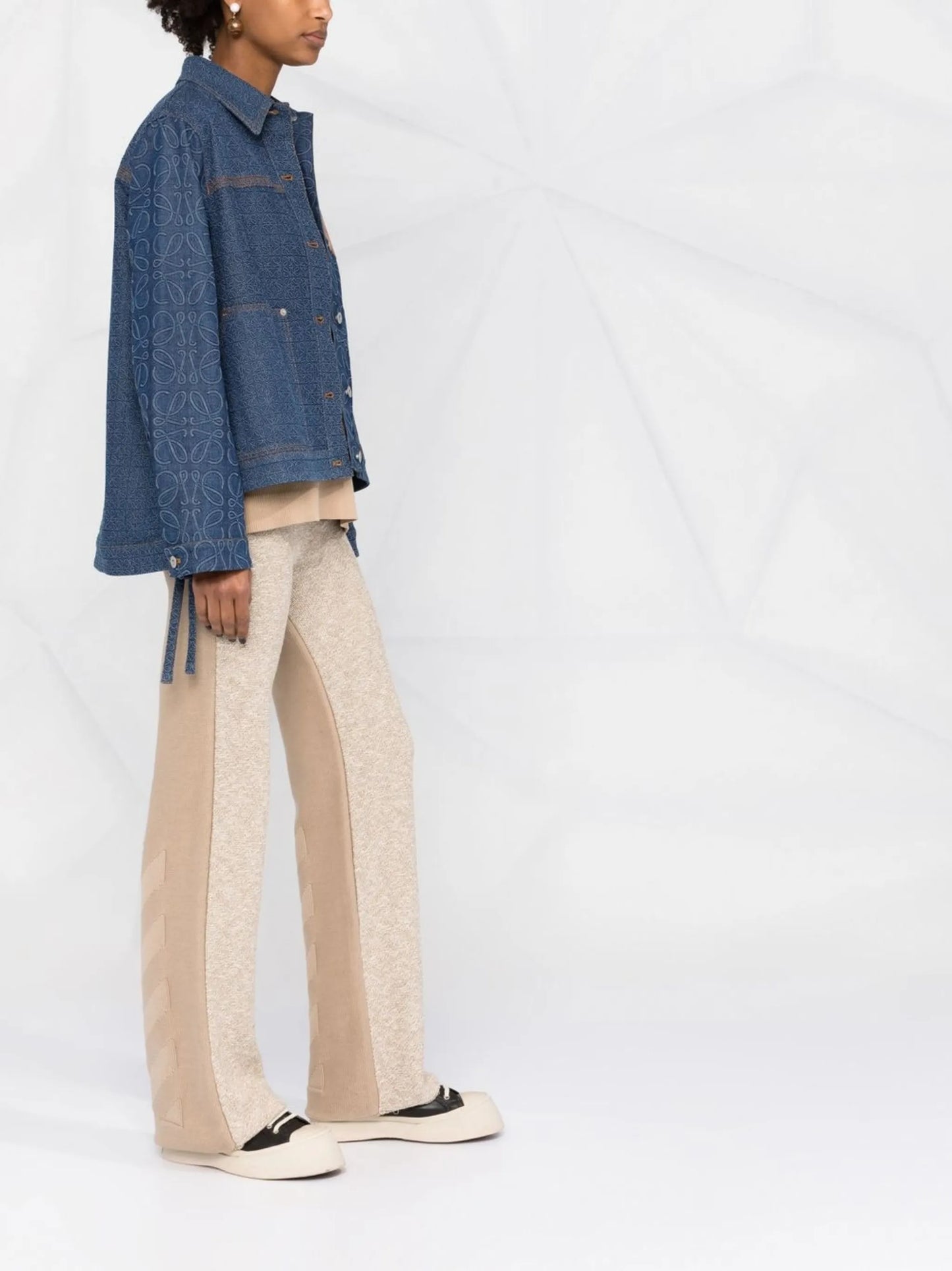 Anagram jacquard denim jacket