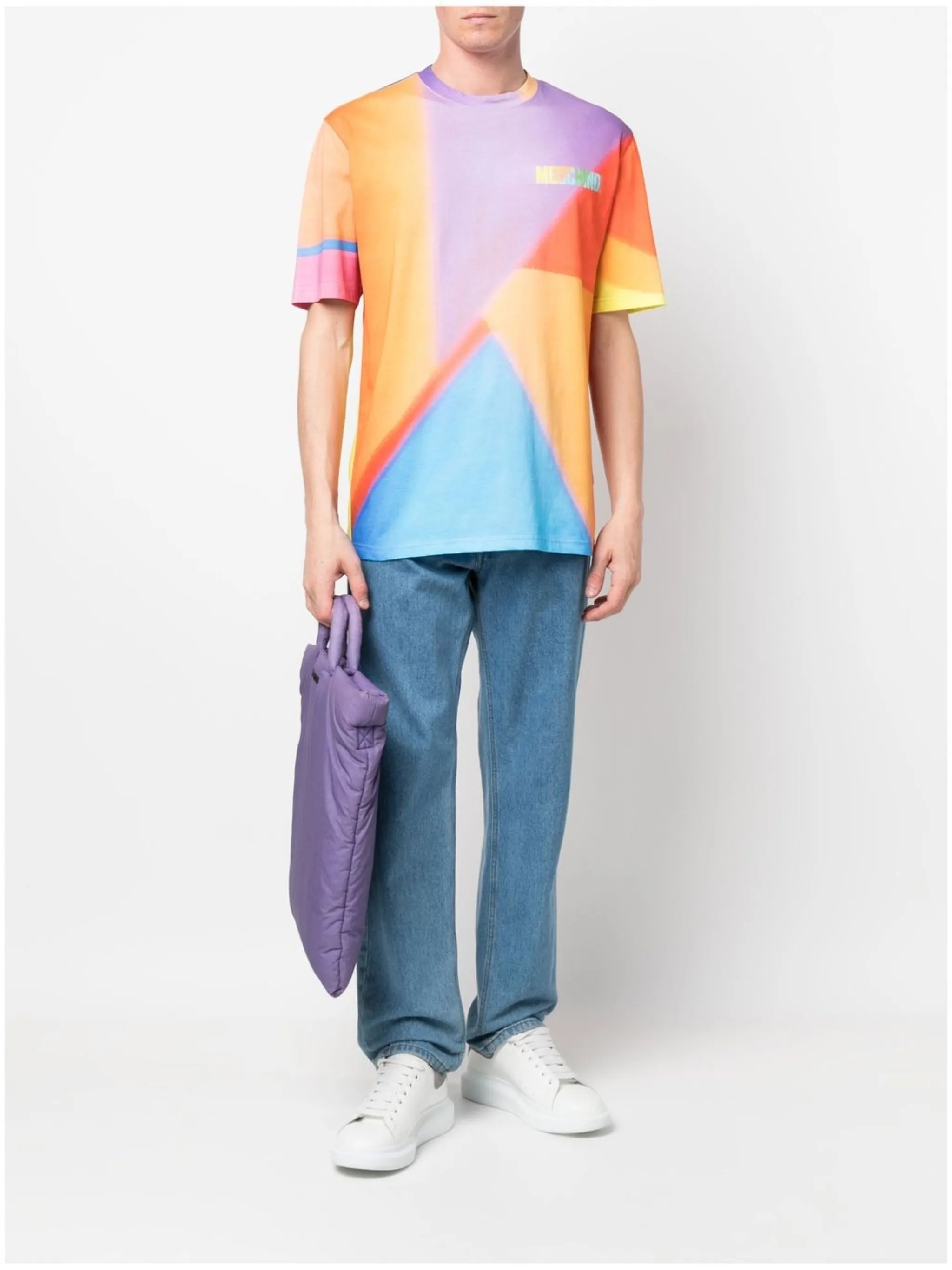logo colour-block T-shirt