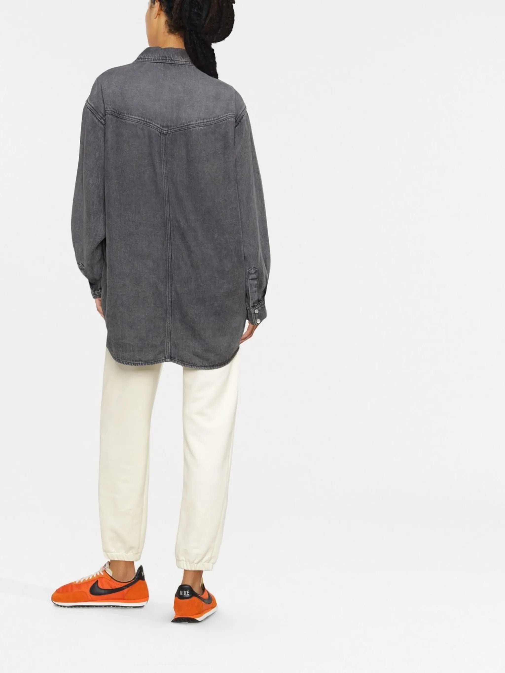 oversized denim shirt