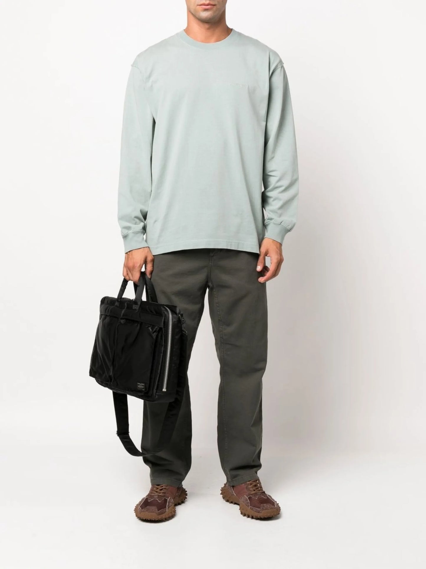 Marfa long-sleeve logo-embroidered T-shirt