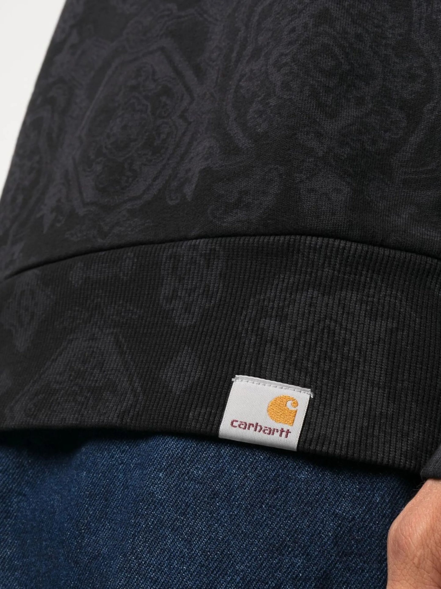 baroque-print cotton sweatshirt