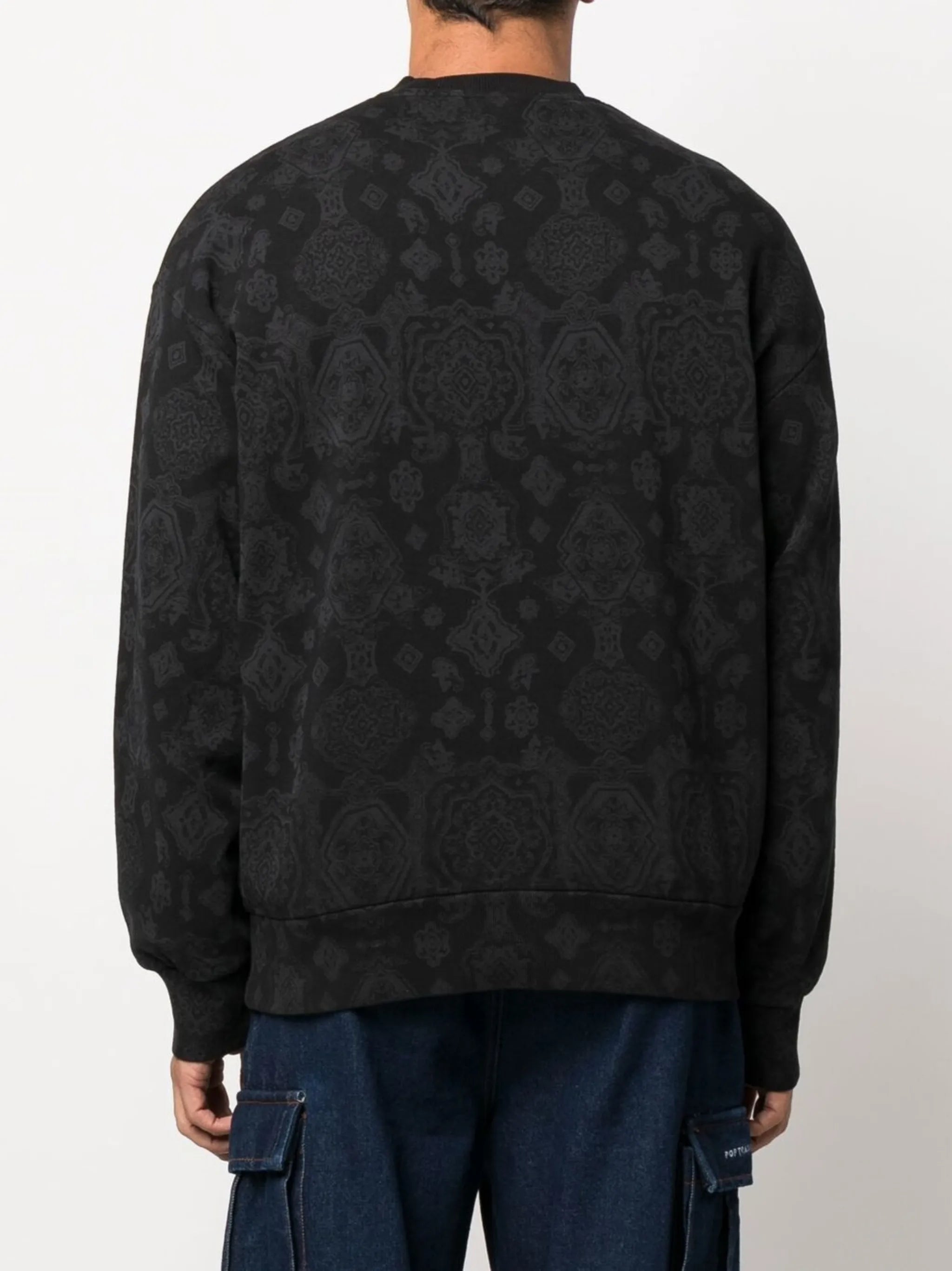 baroque-print cotton sweatshirt