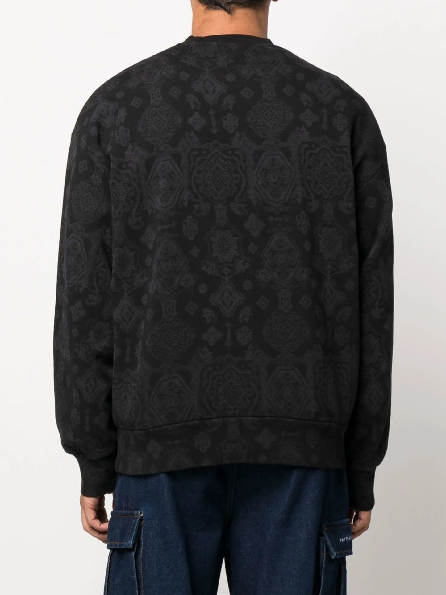 baroque-print cotton sweatshirt