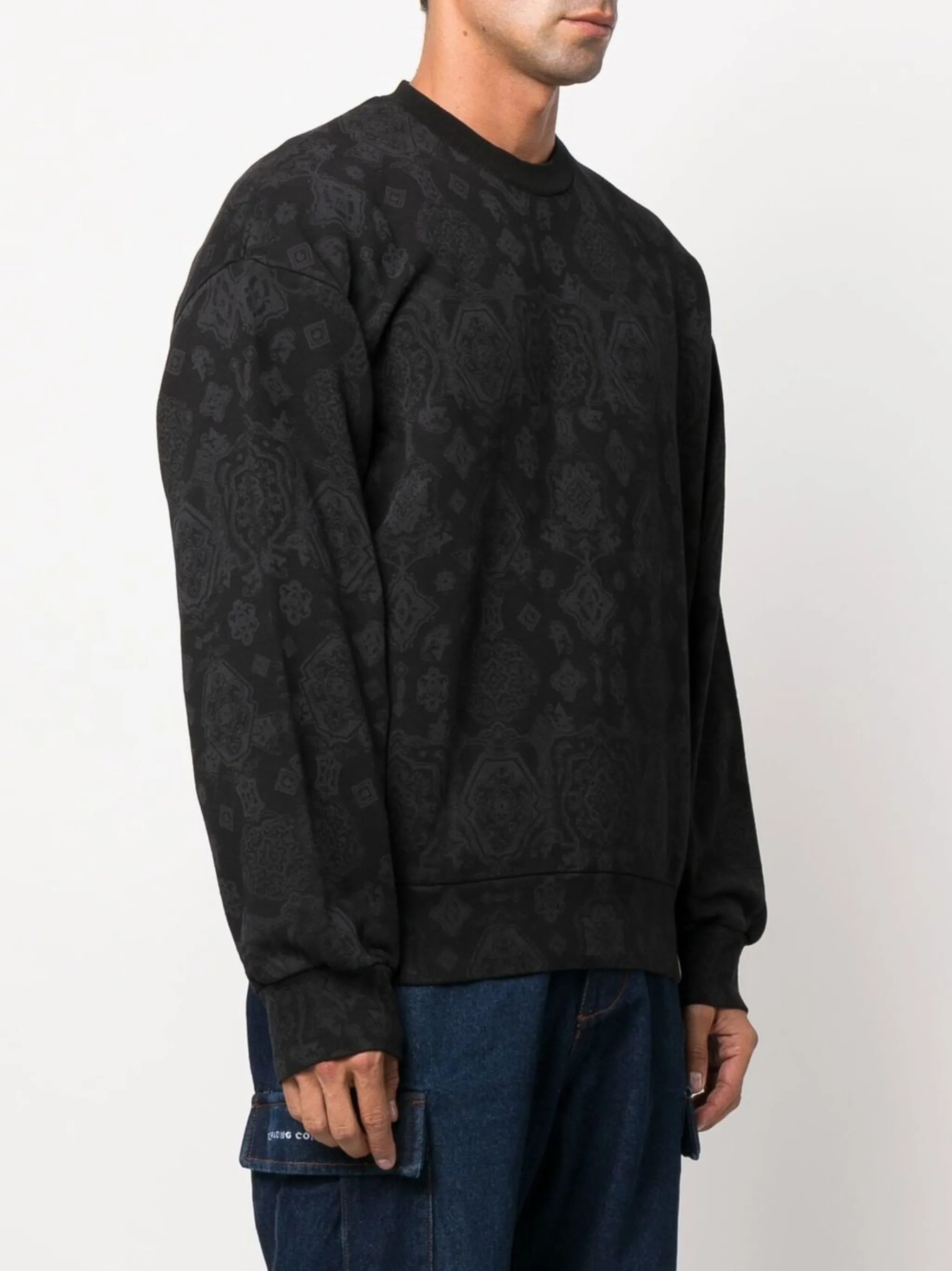 baroque-print cotton sweatshirt