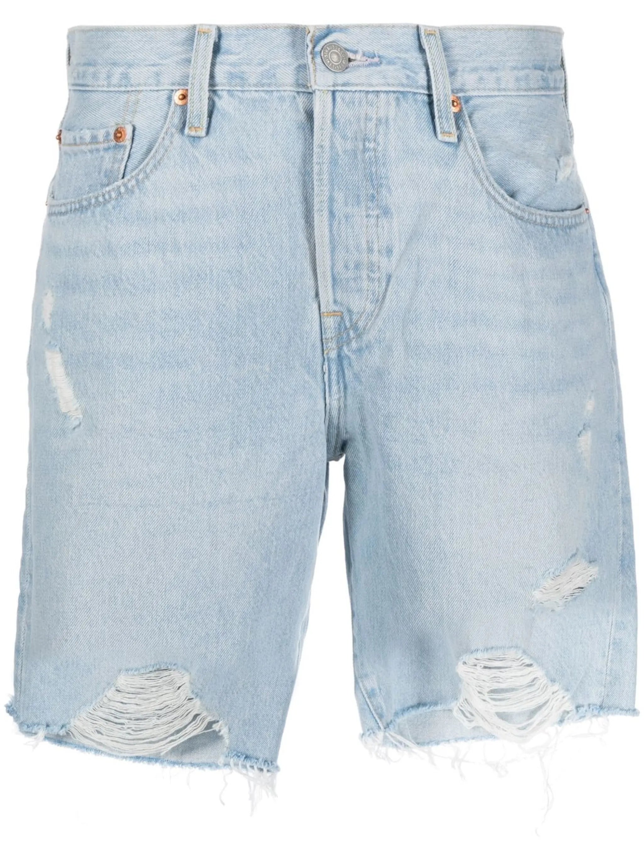 501 distressed denim shorts