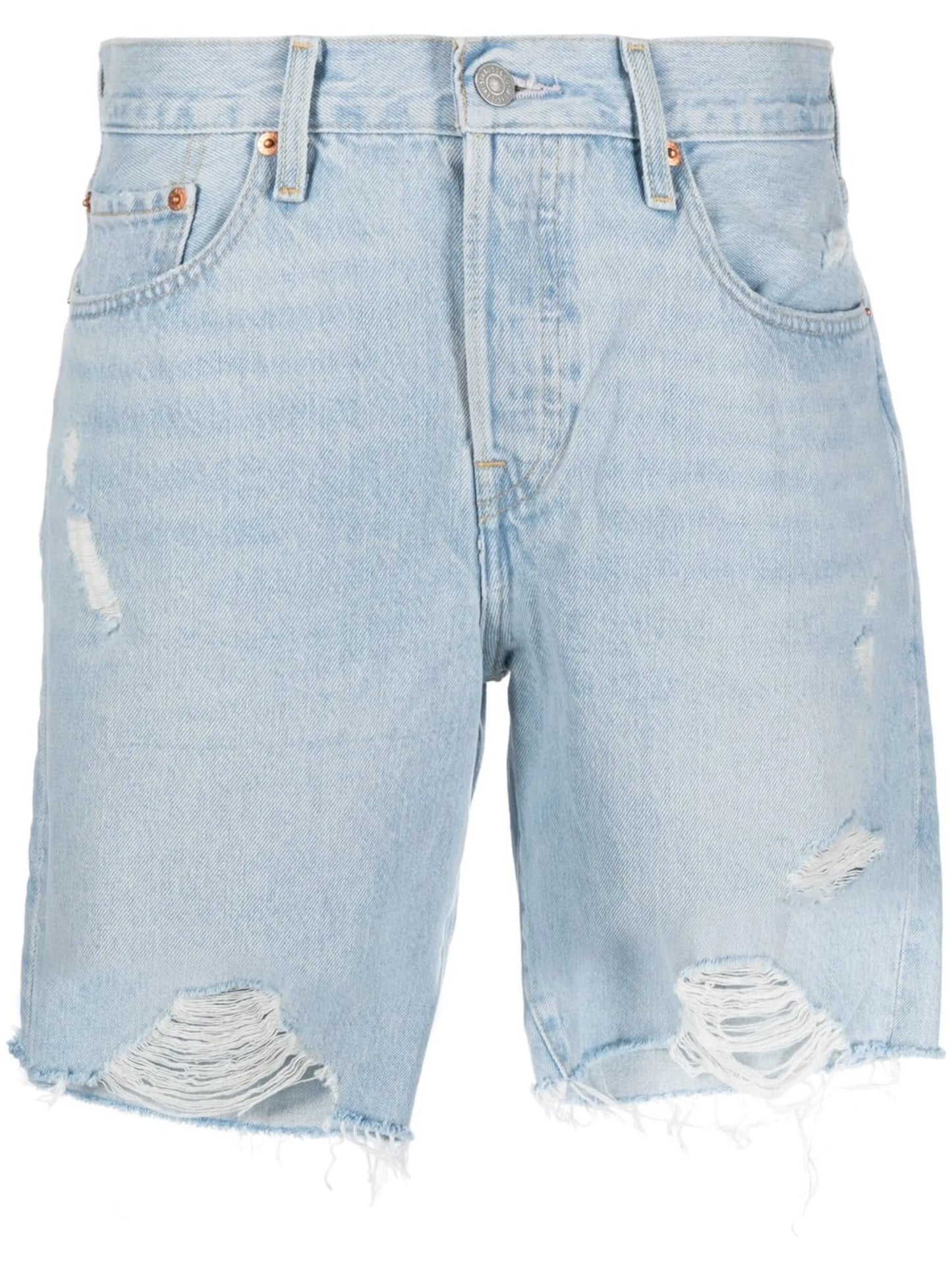 501 distressed denim shorts
