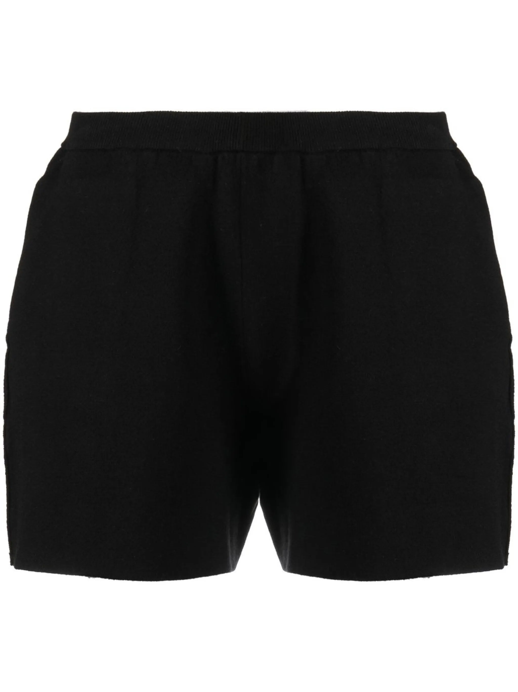 high-waist knit shorts