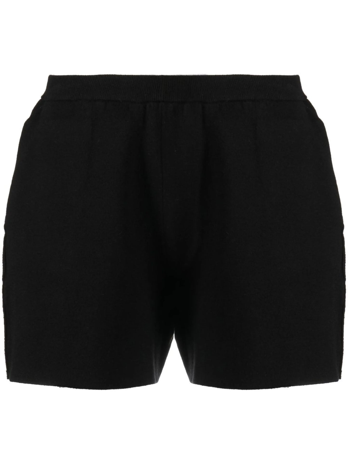 high-waist knit shorts