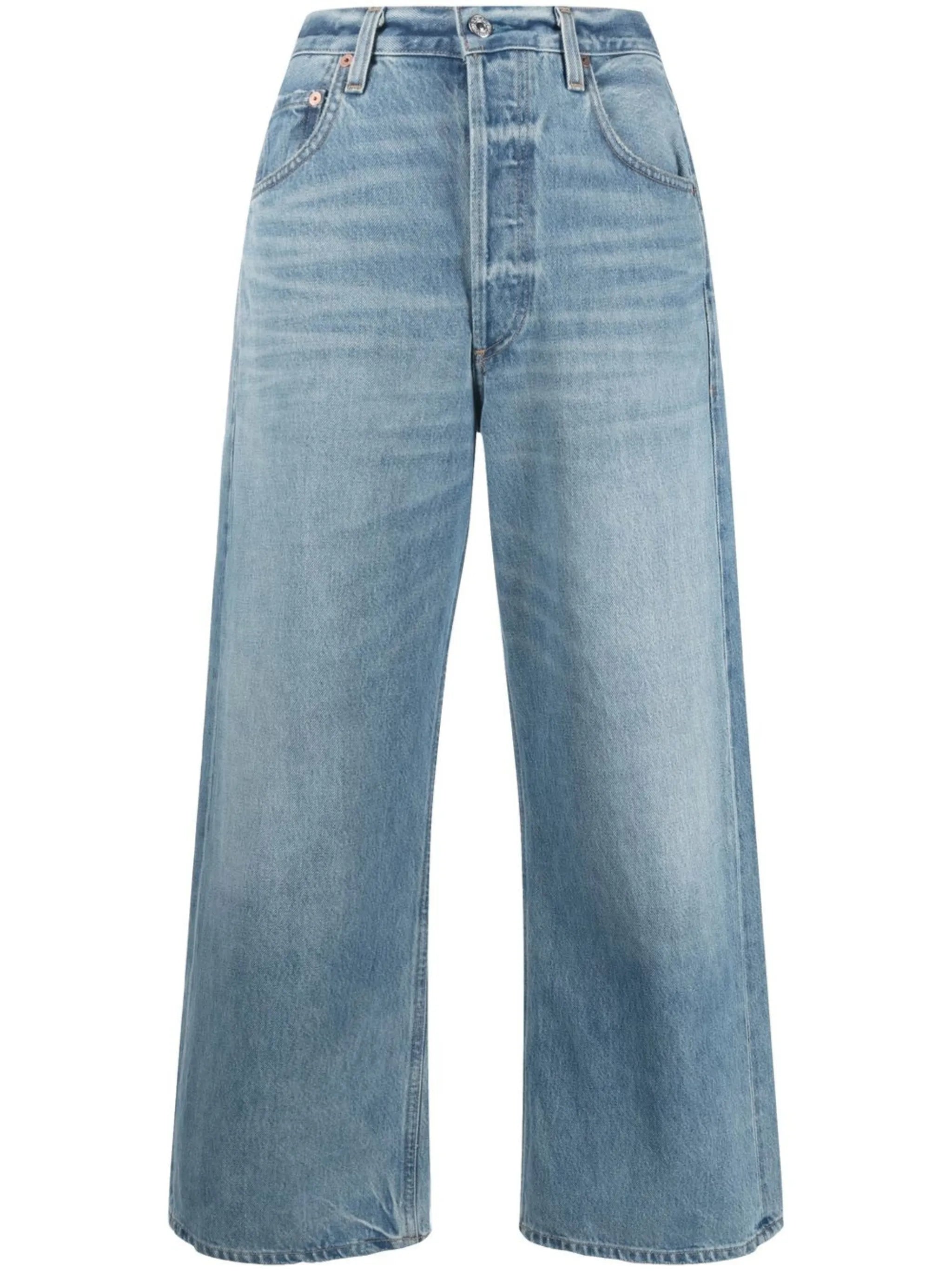 high-rise wide-leg jeans