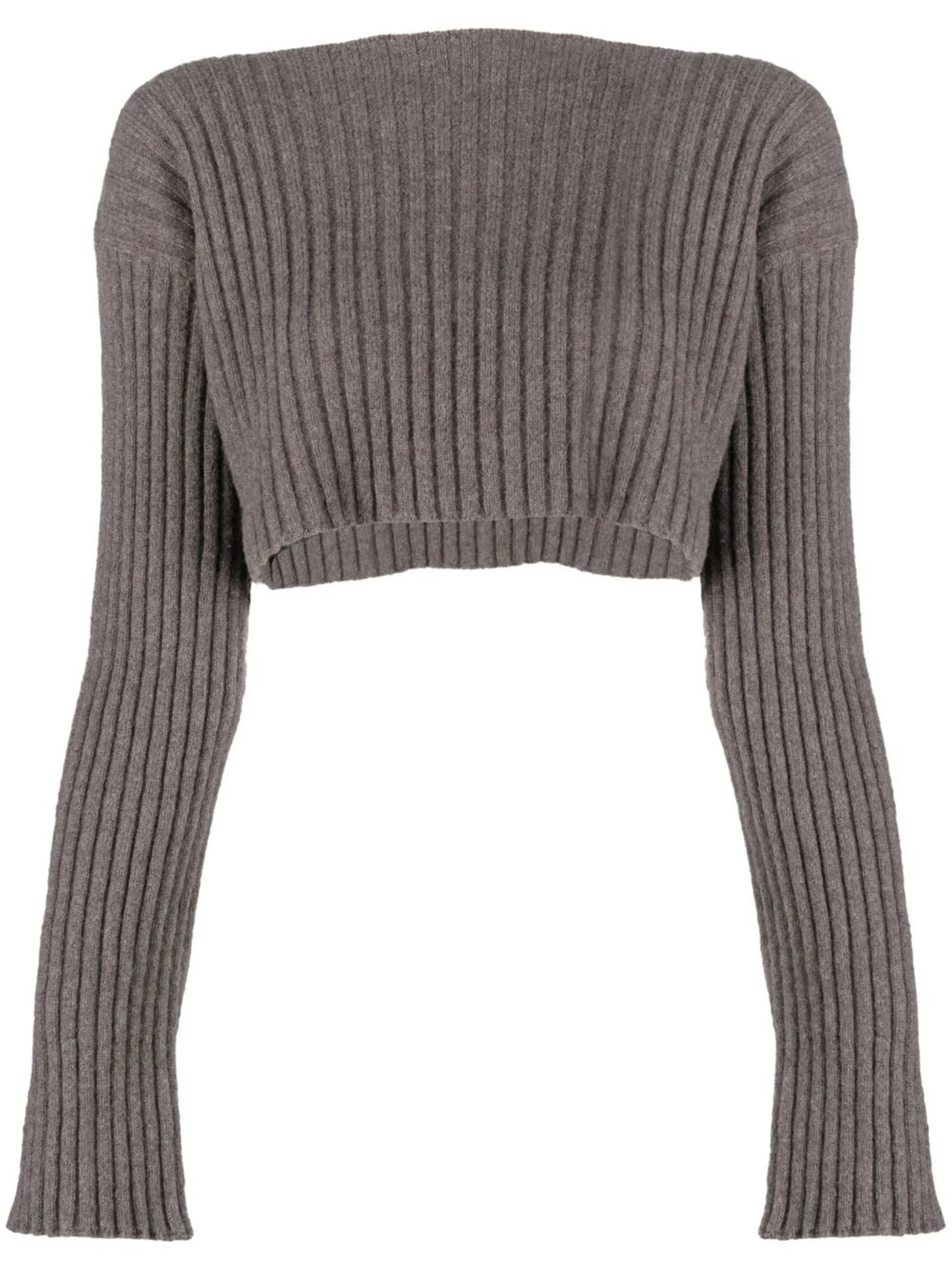 cropped ribbed jumper