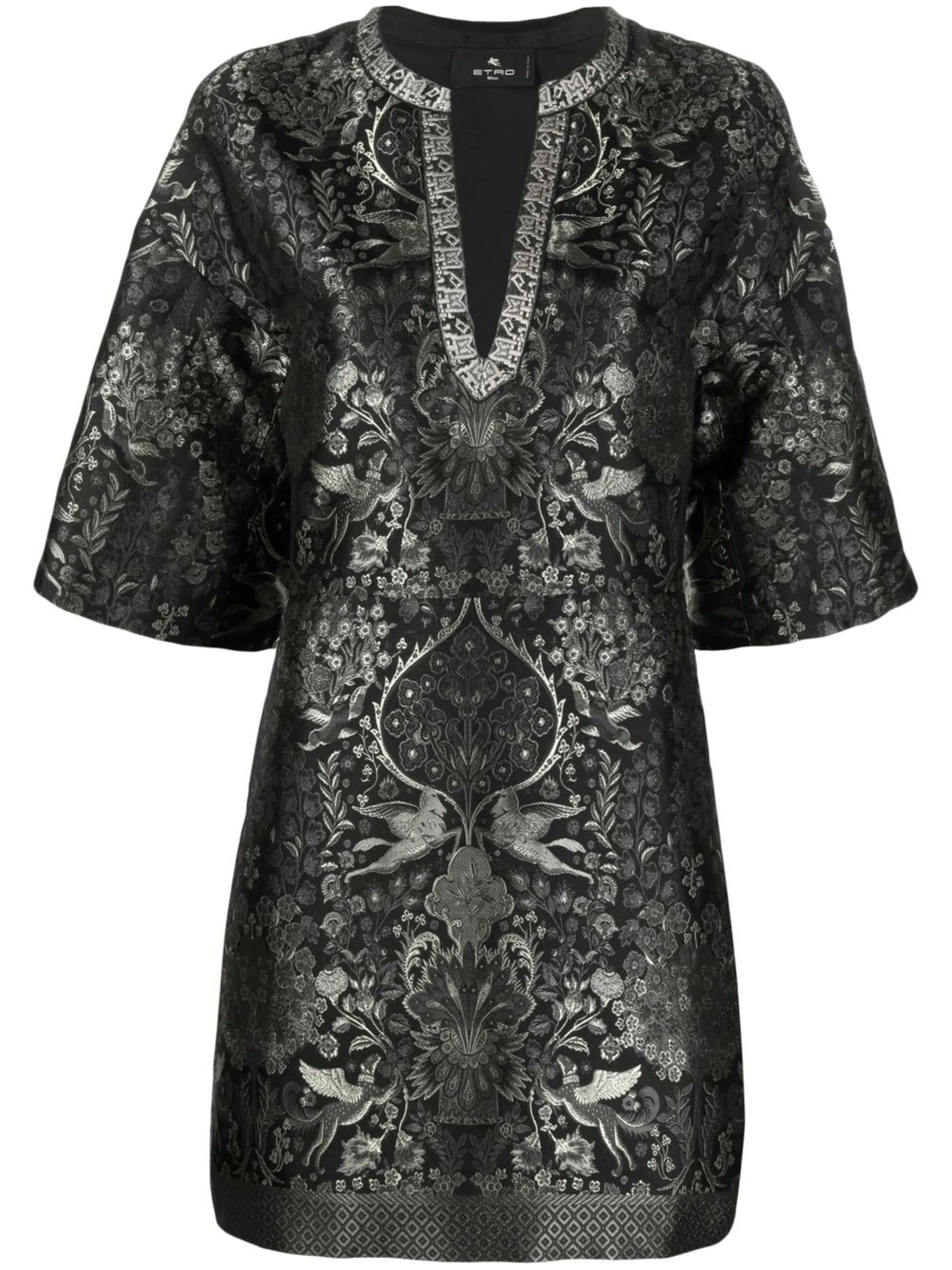 patterned jacquard shift dress