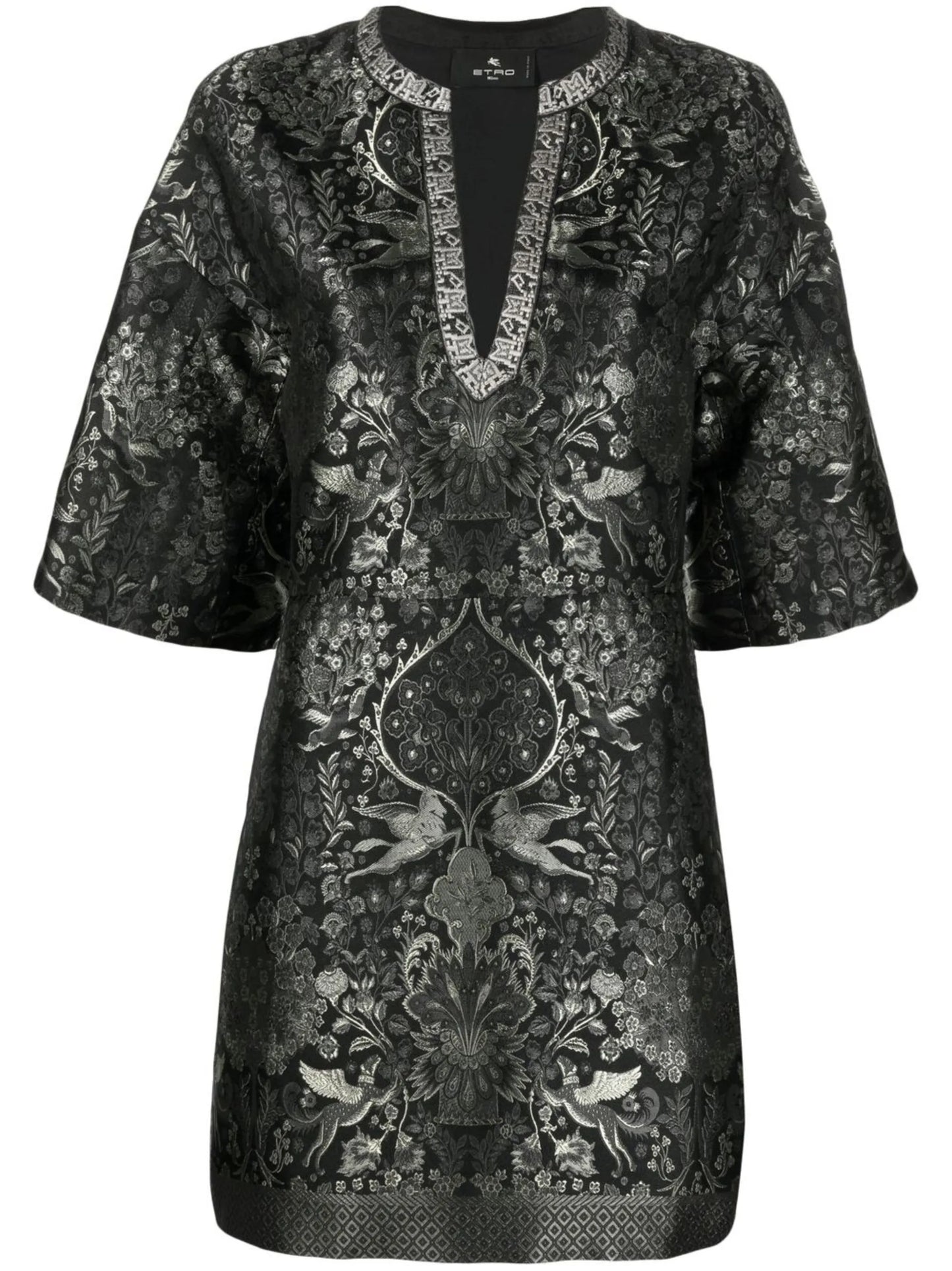 patterned jacquard shift dress