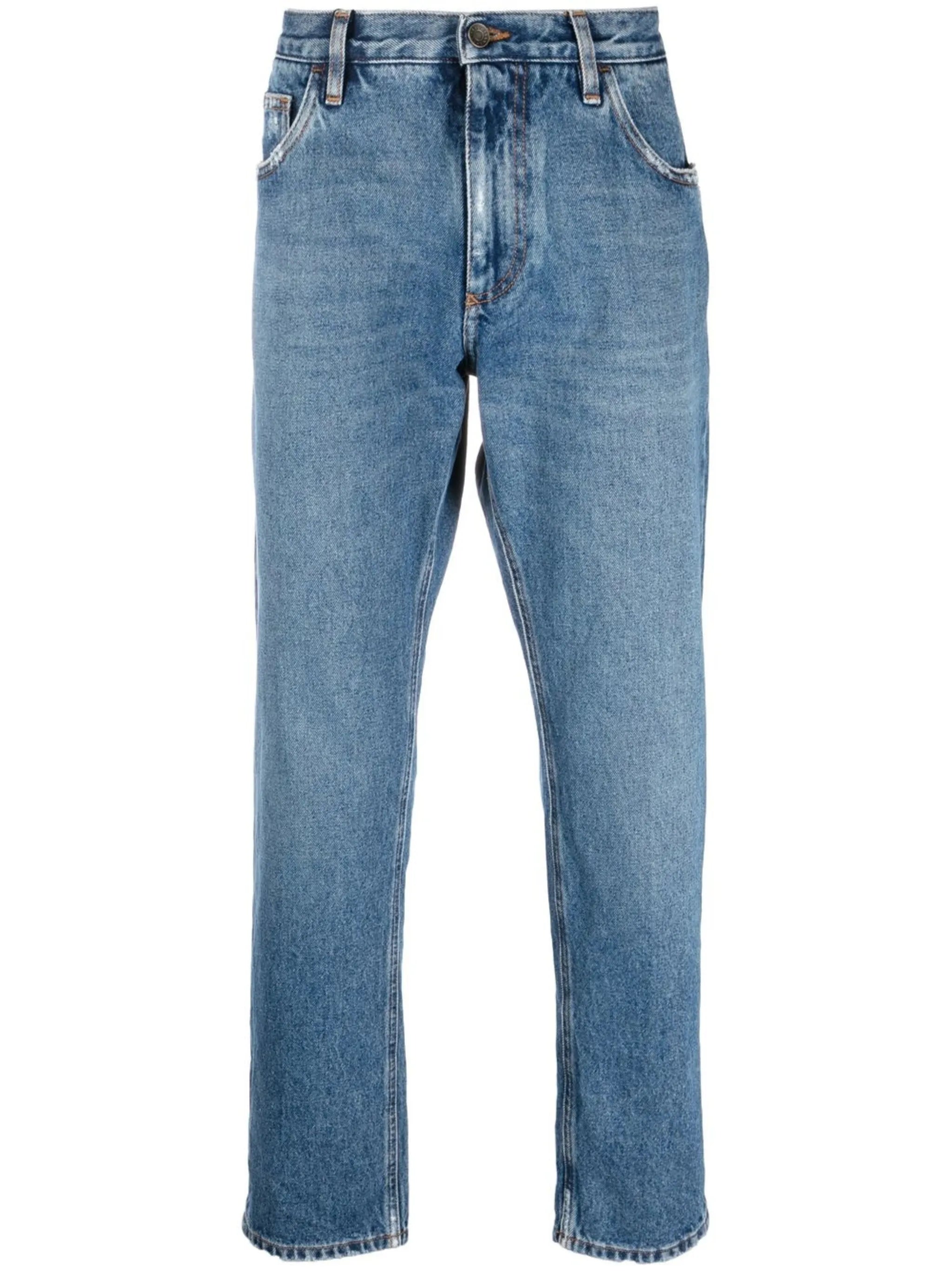 distressed cropped jeans