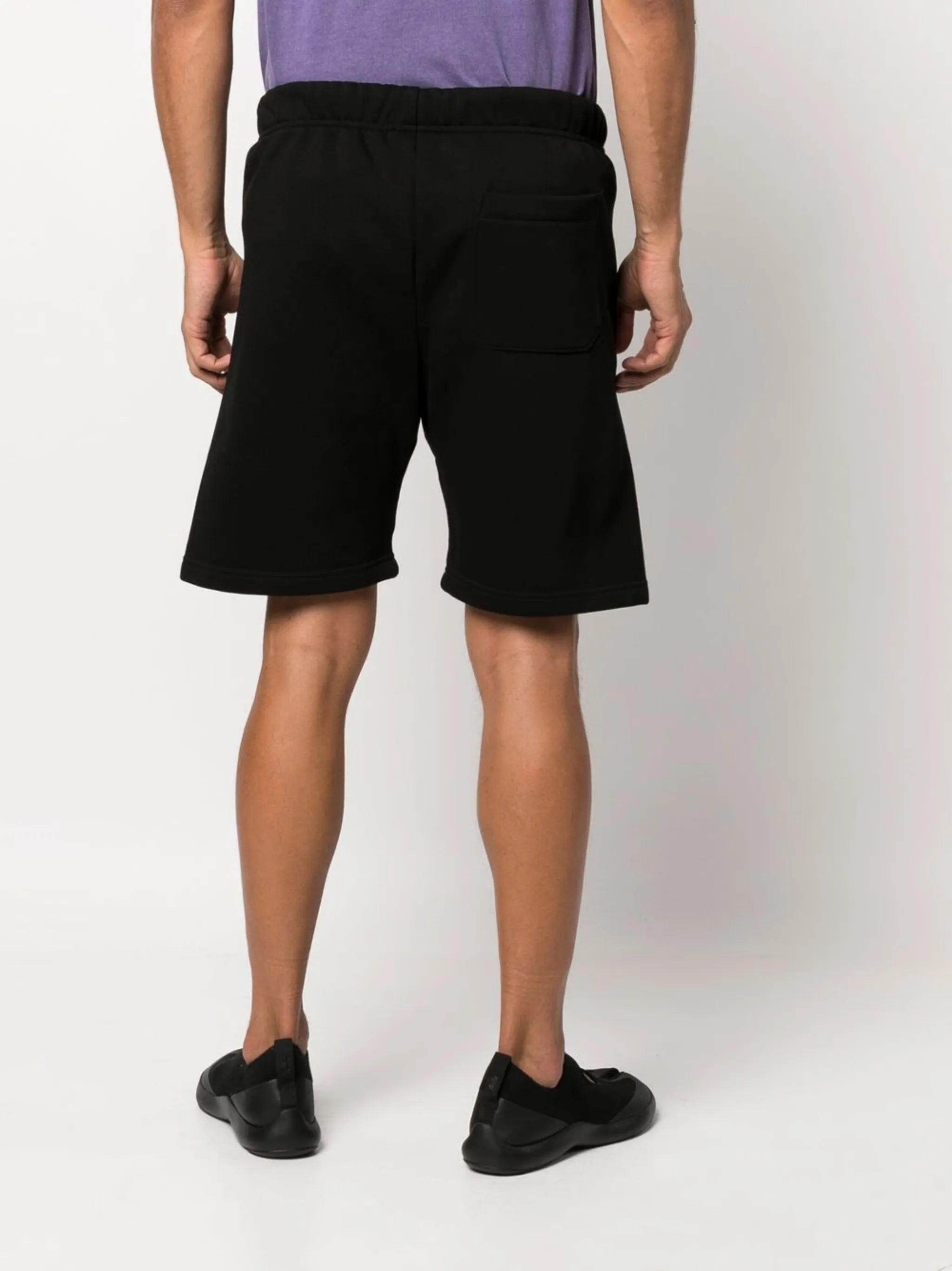embroidered-logo track shorts