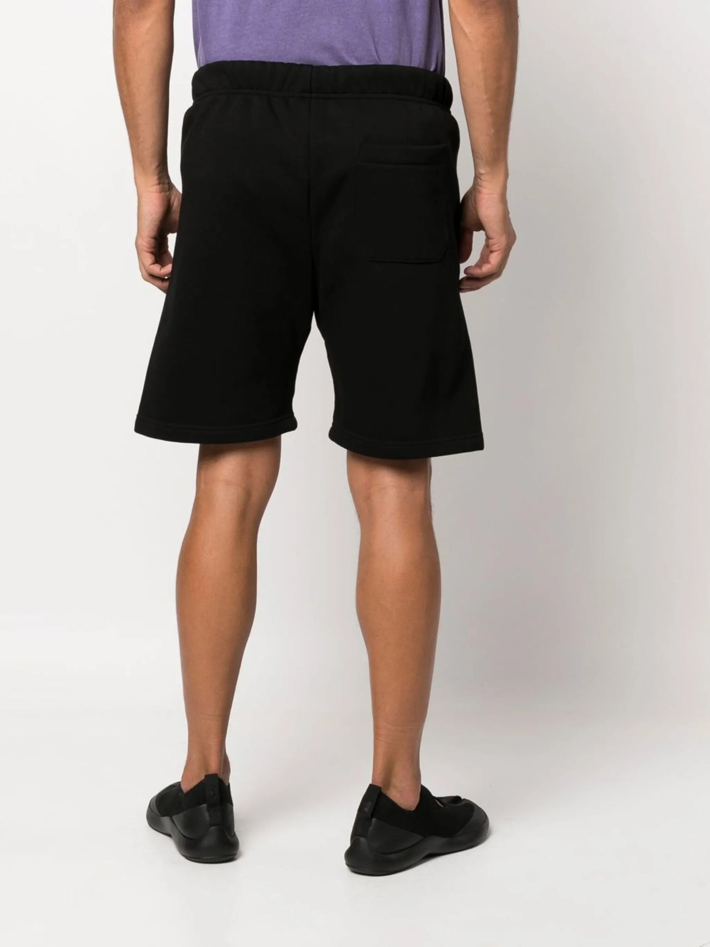 embroidered-logo track shorts