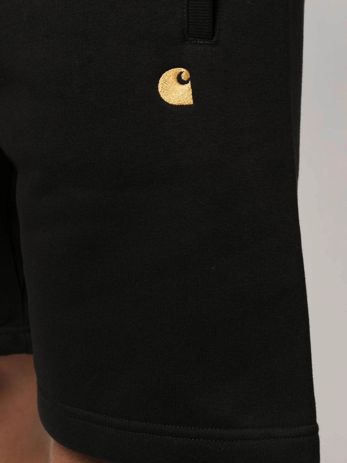 embroidered-logo track shorts
