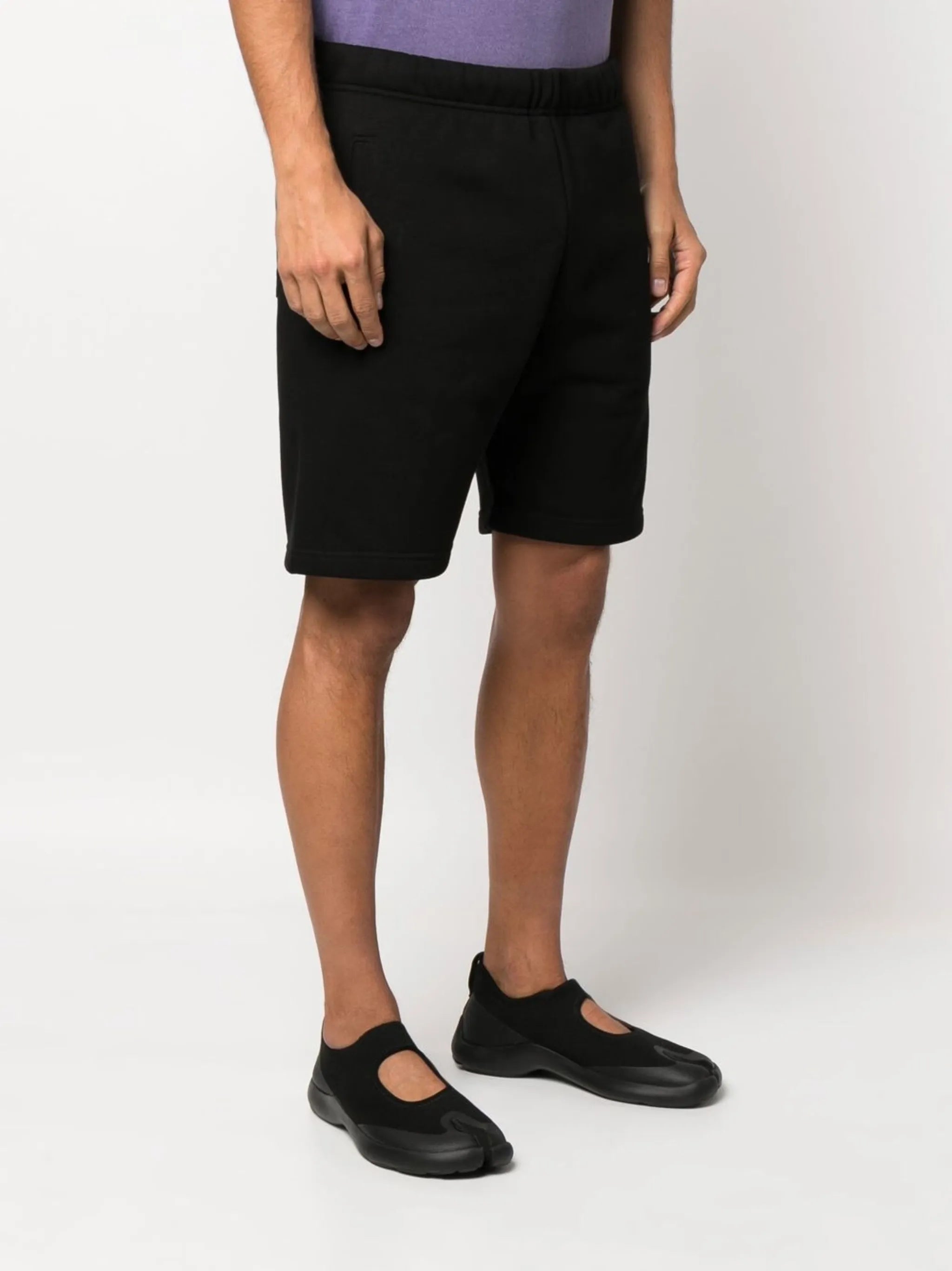 embroidered-logo track shorts