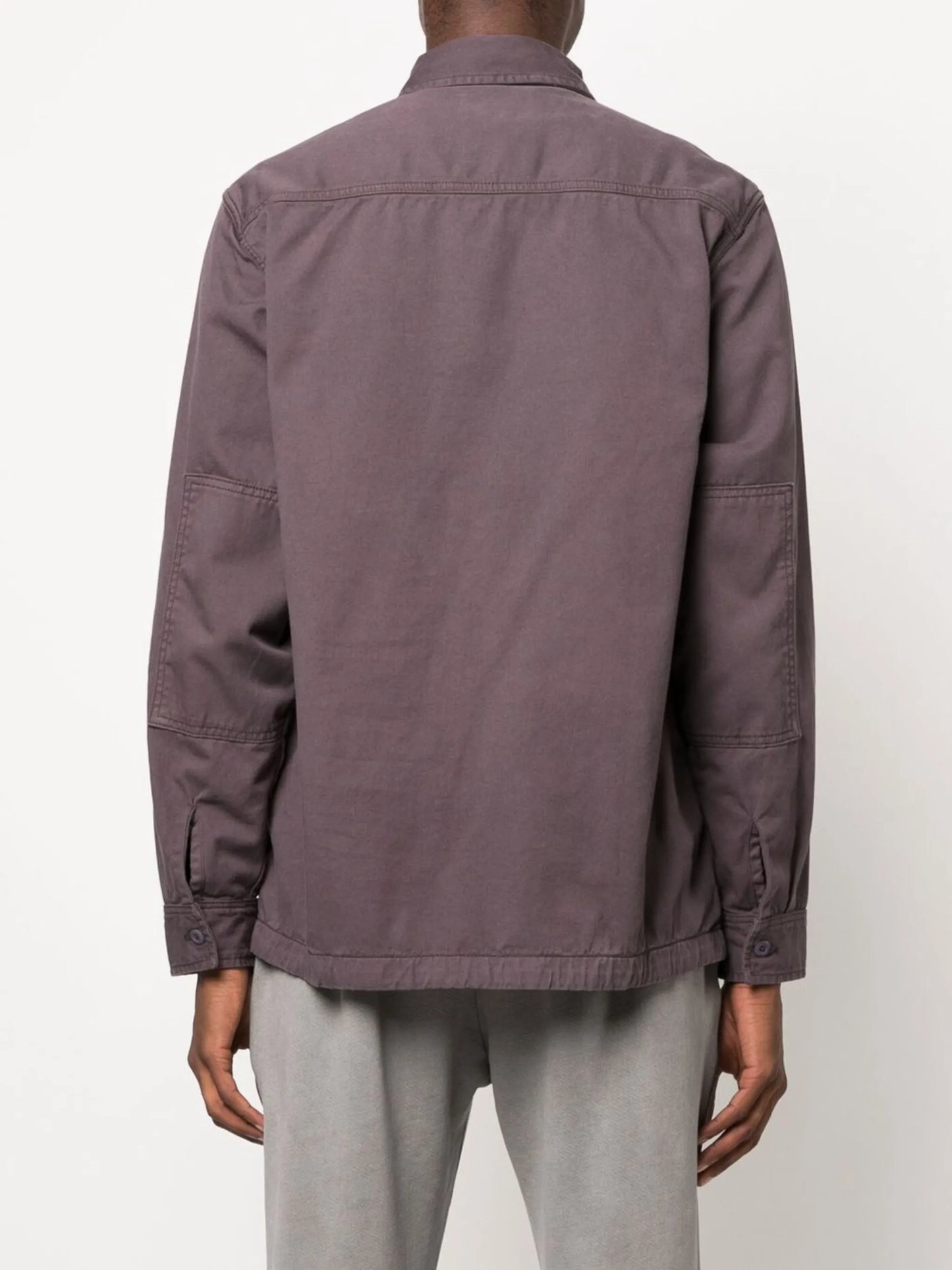 logo-patch button-up shirt