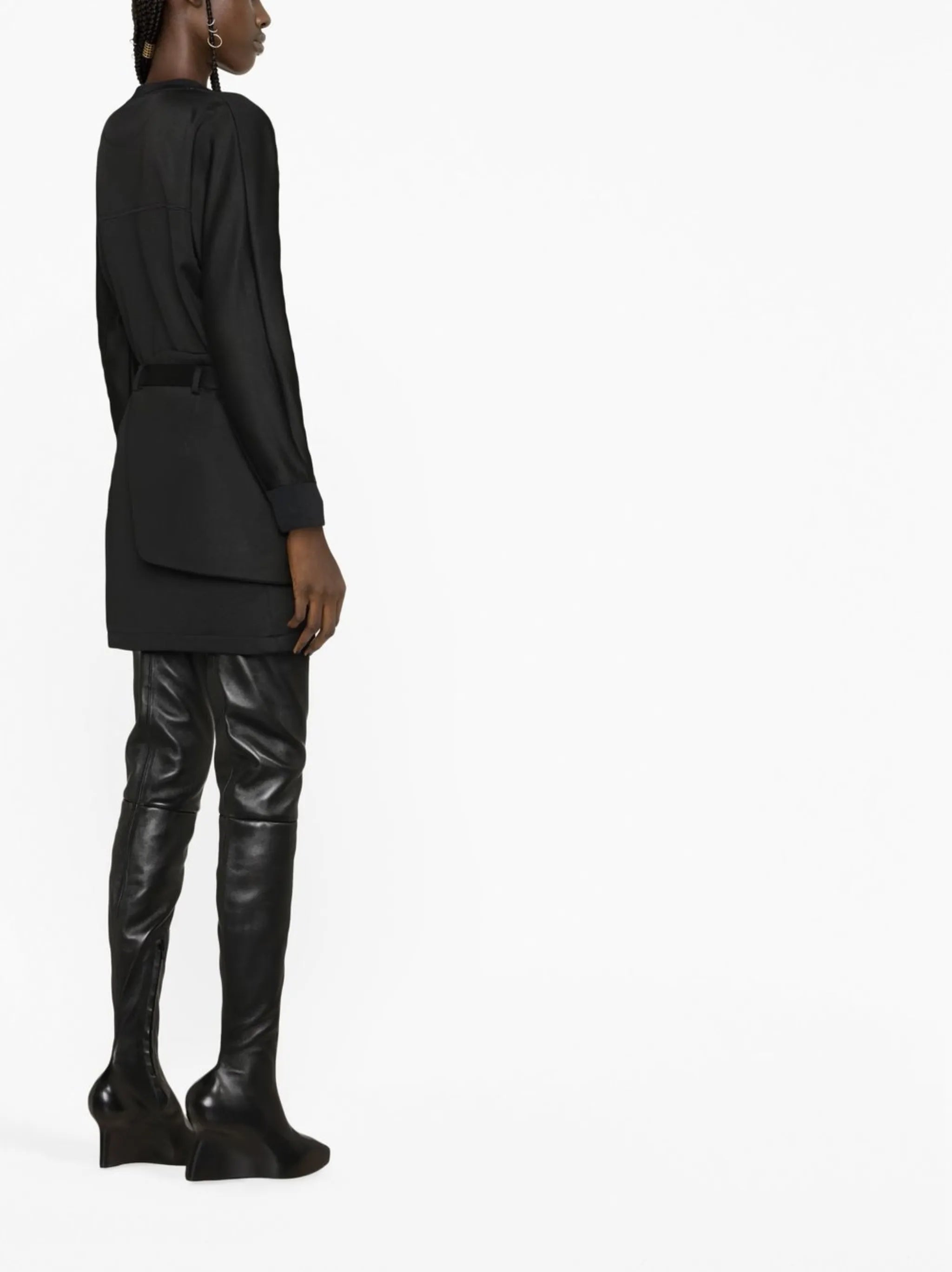 belted sweatshirt dress
