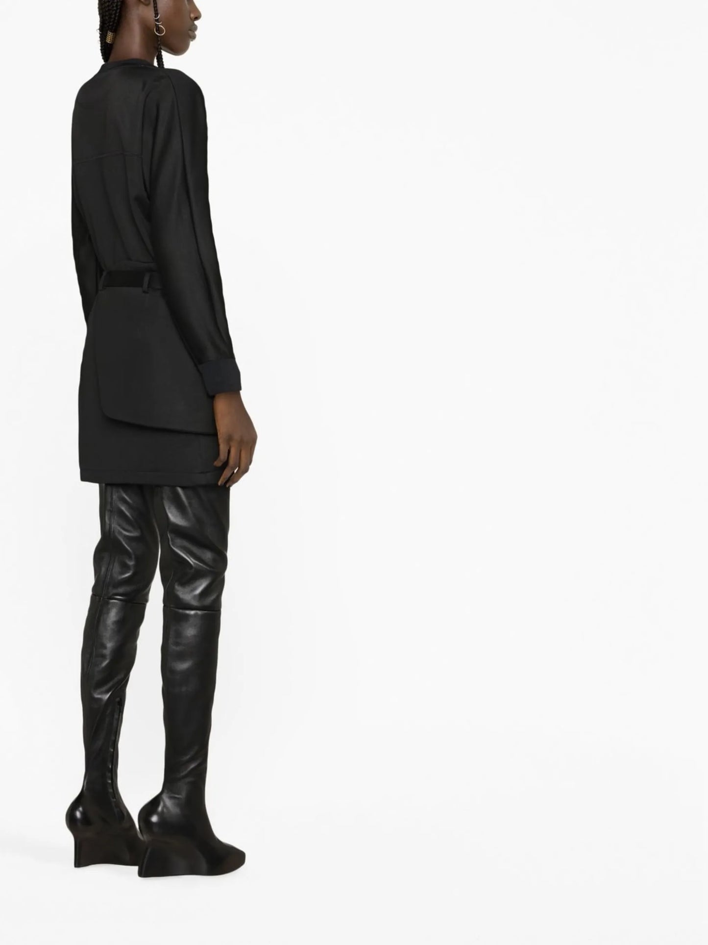 belted sweatshirt dress
