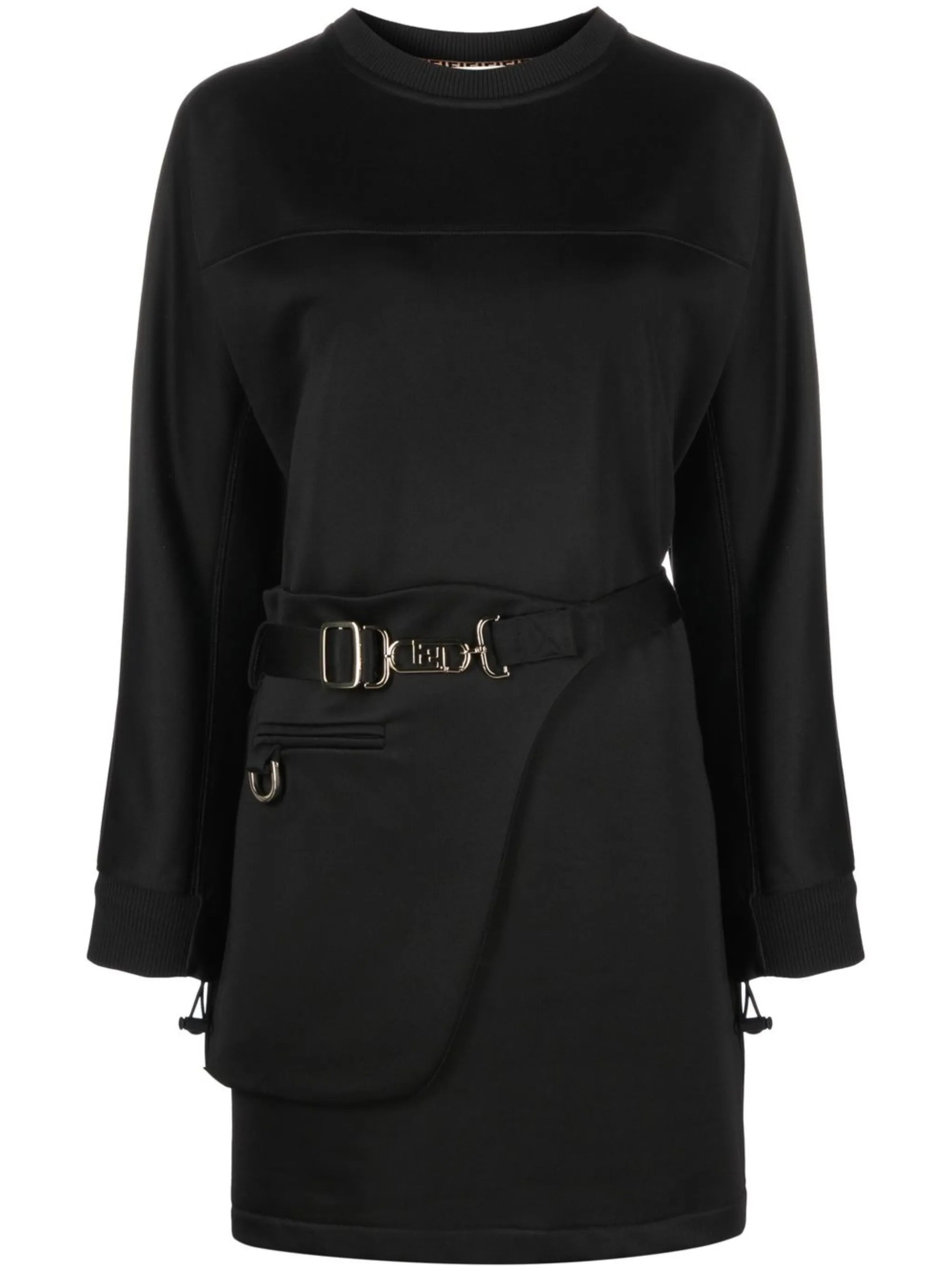 belted sweatshirt dress