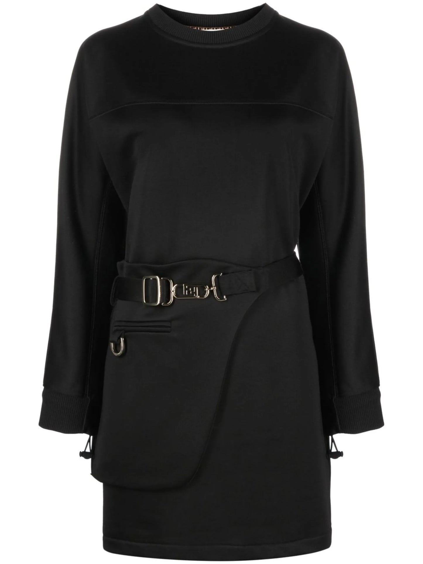 belted sweatshirt dress