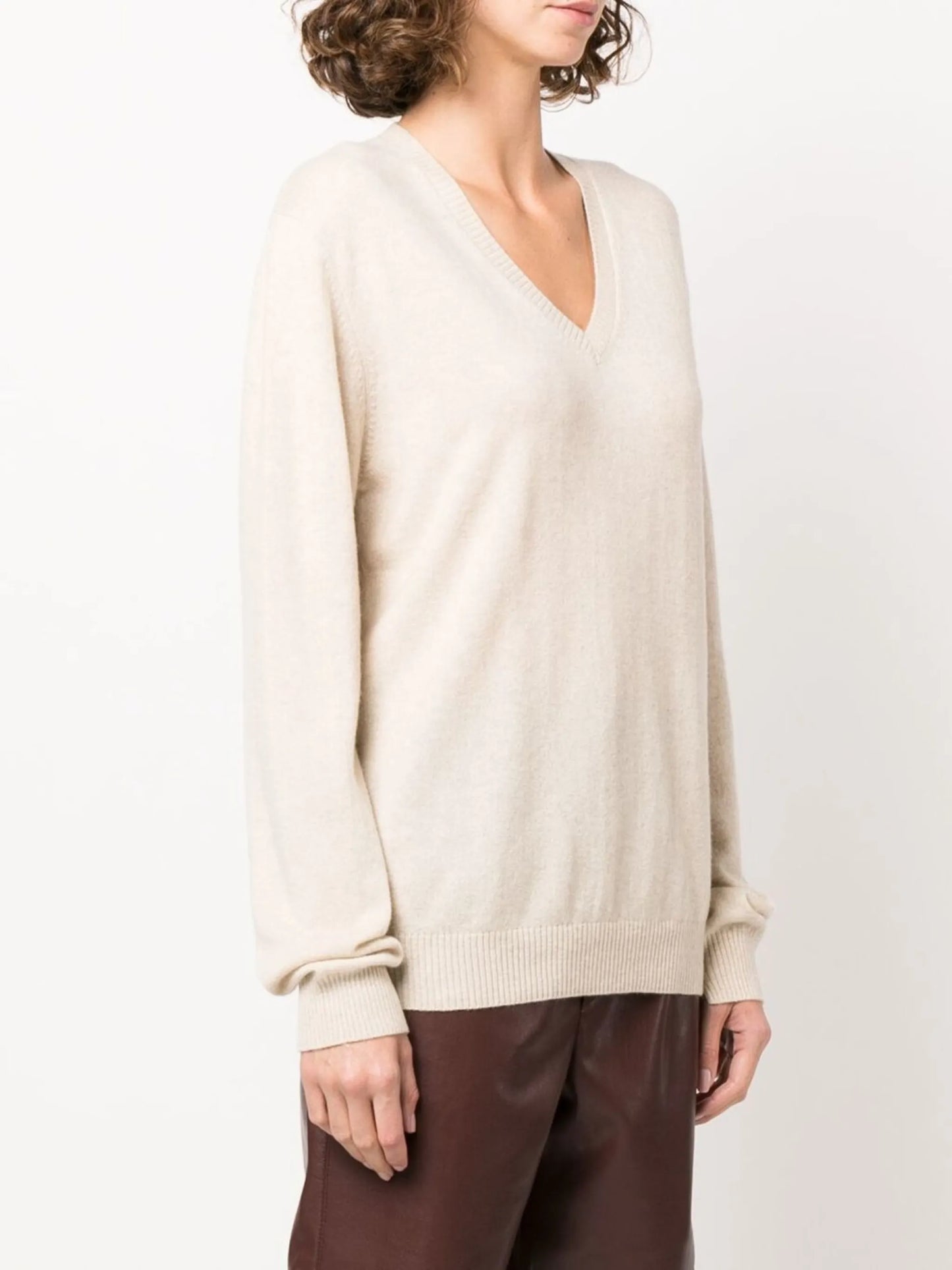 V-neck cashmere jumper