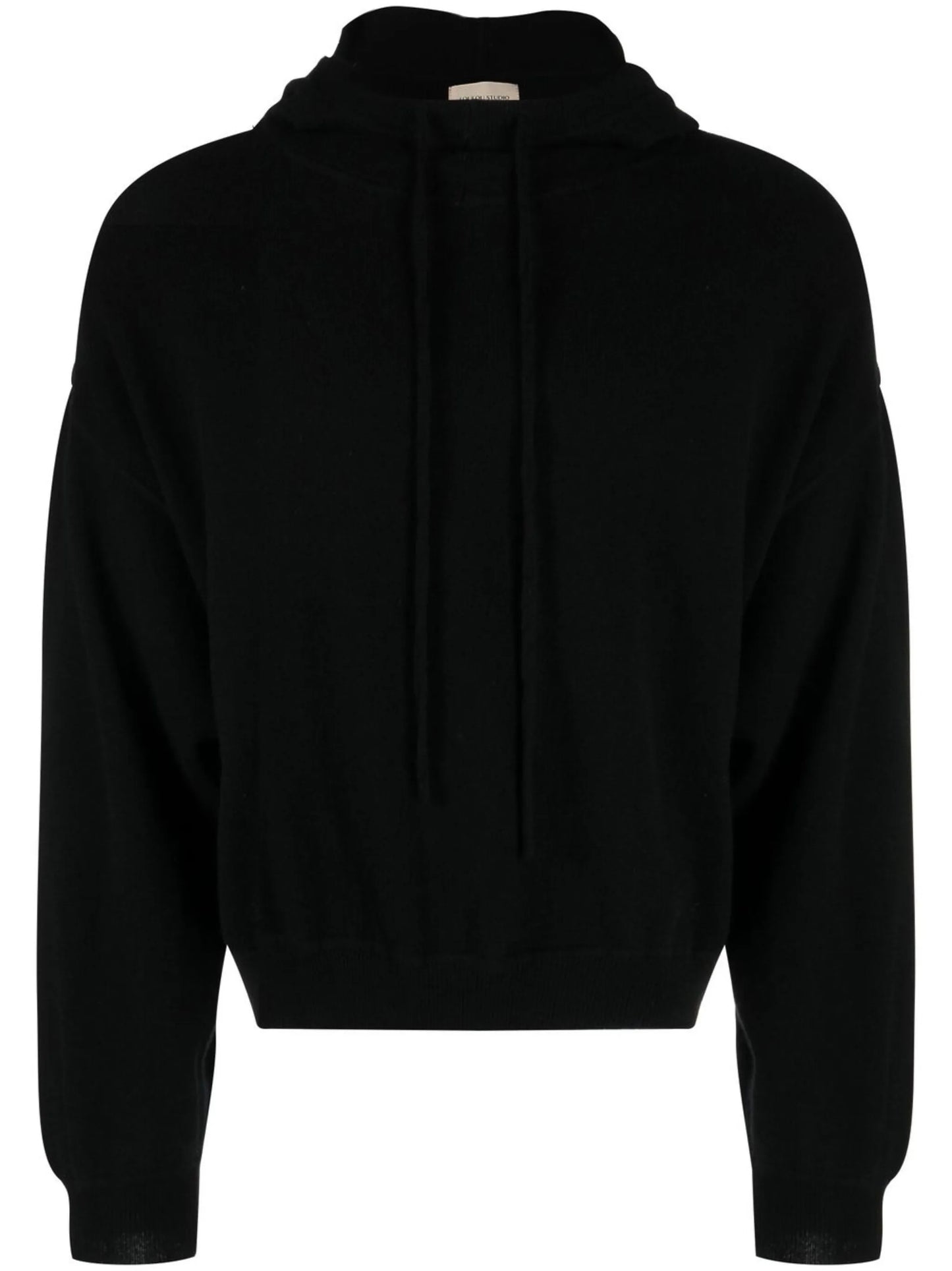 knitted drawstring hoodie