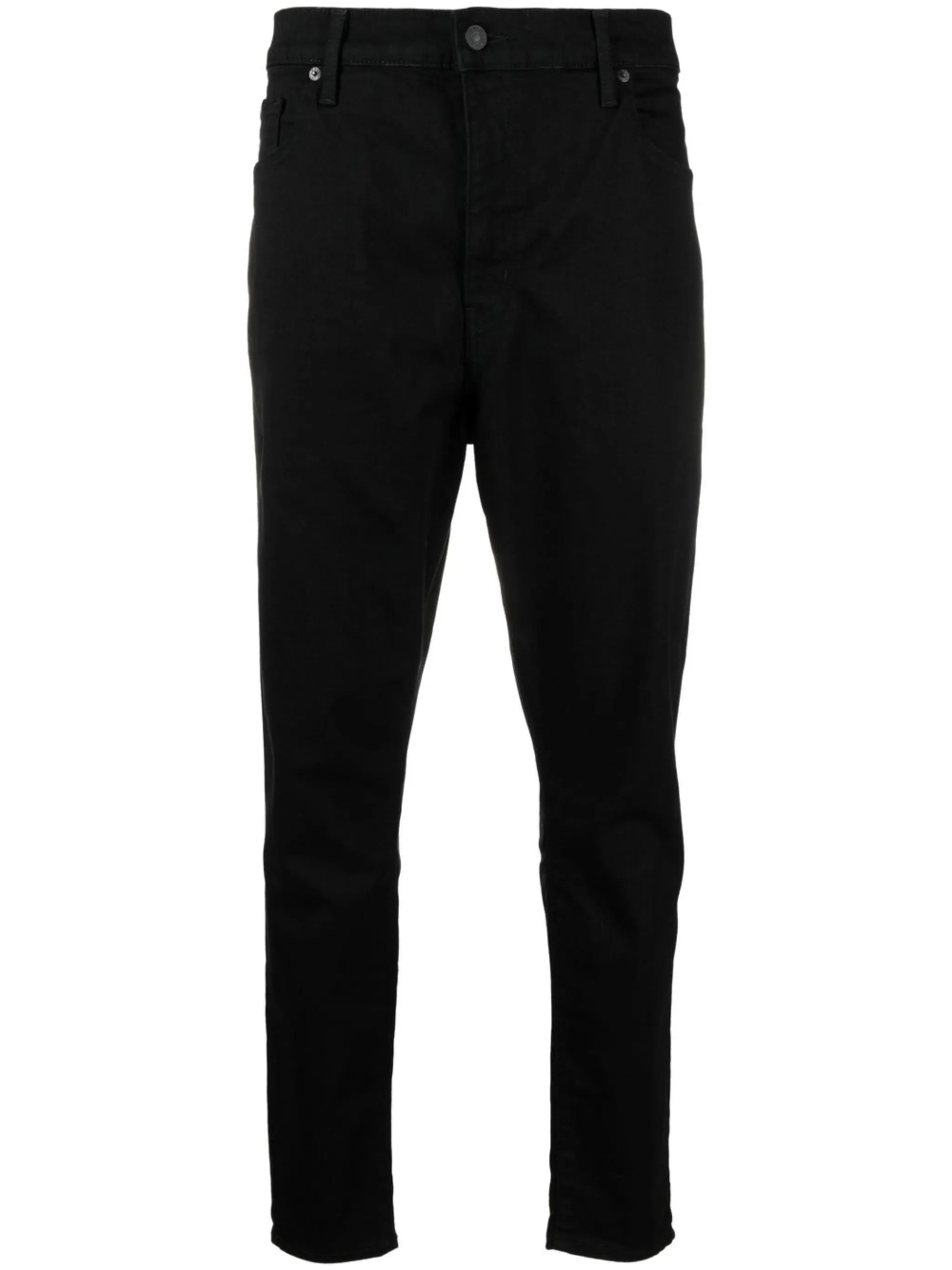 straight-leg slim-cut jeans