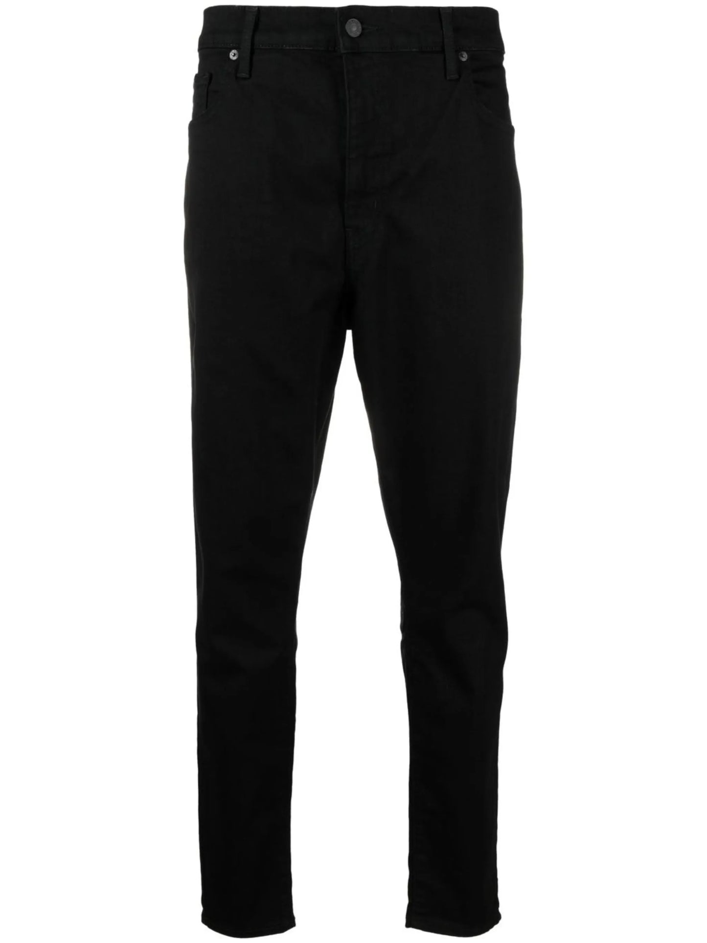 straight-leg slim-cut jeans