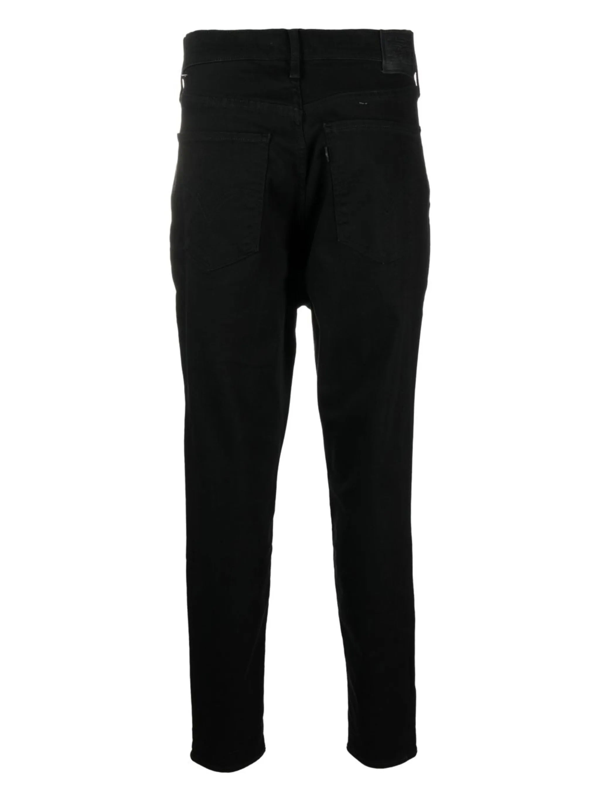 straight-leg slim-cut jeans