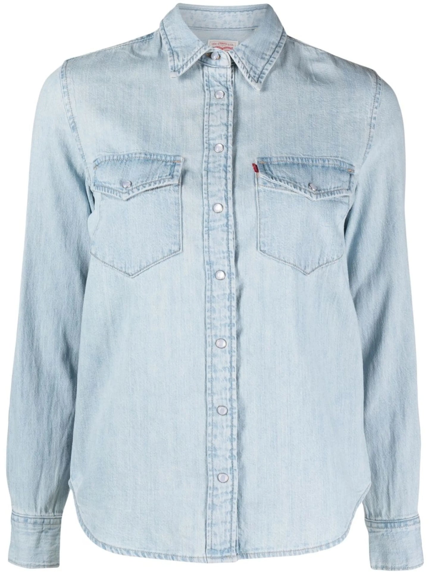 long-sleeved denim shirt