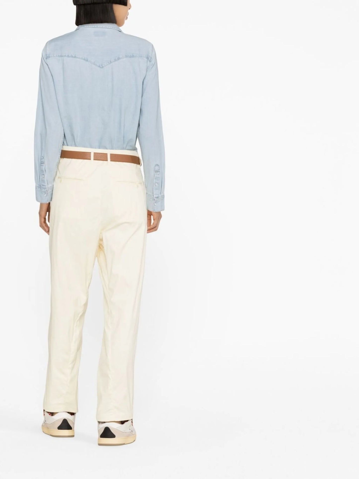 long-sleeved denim shirt