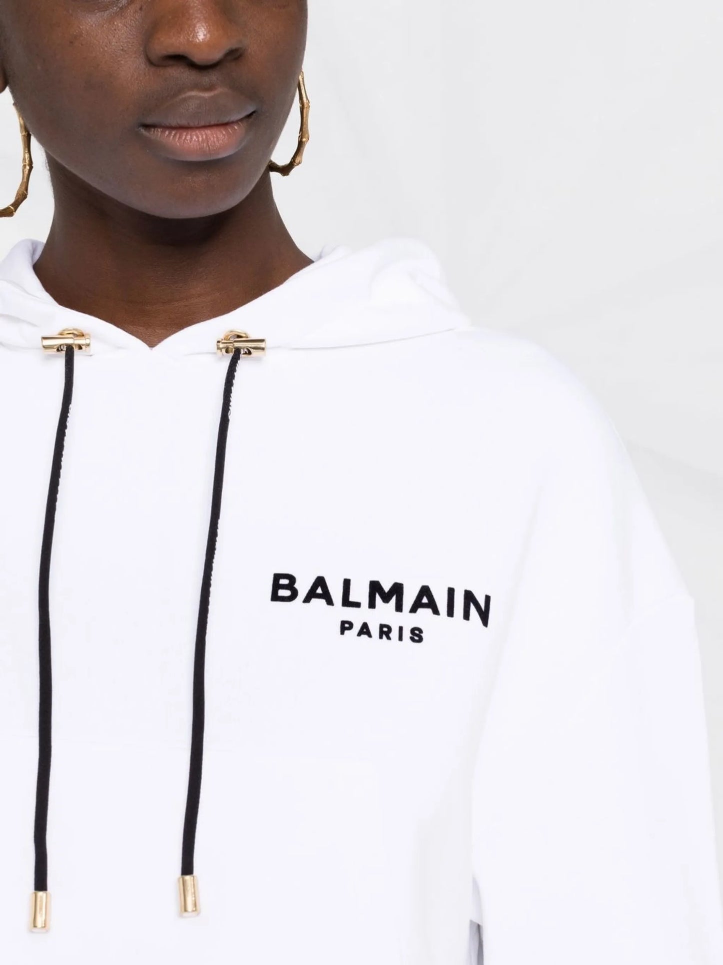 logo-print cropped hoodie